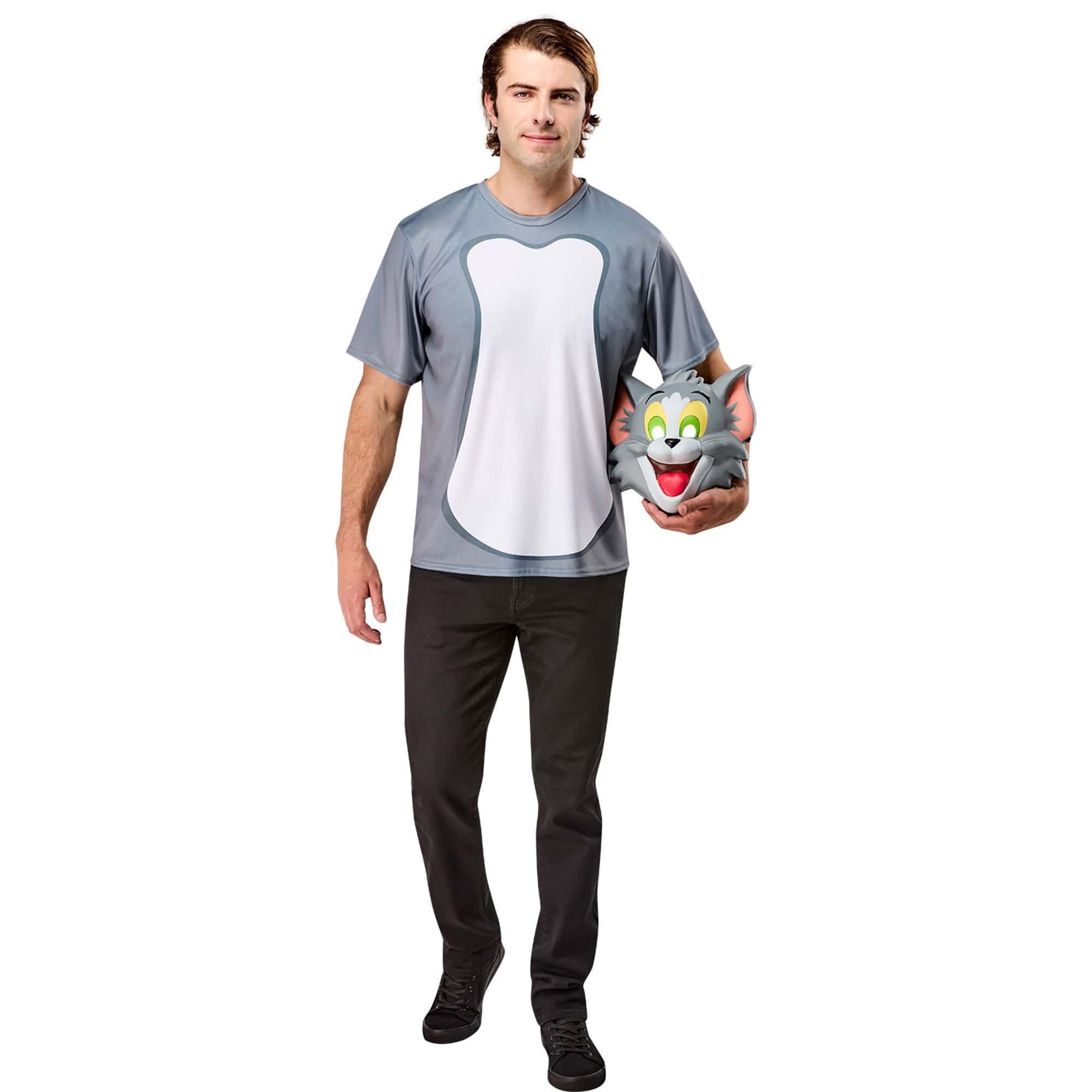 Men's Tom and Jerry Ben Cooper Tom T-Shirt and Half Mask - Image 4