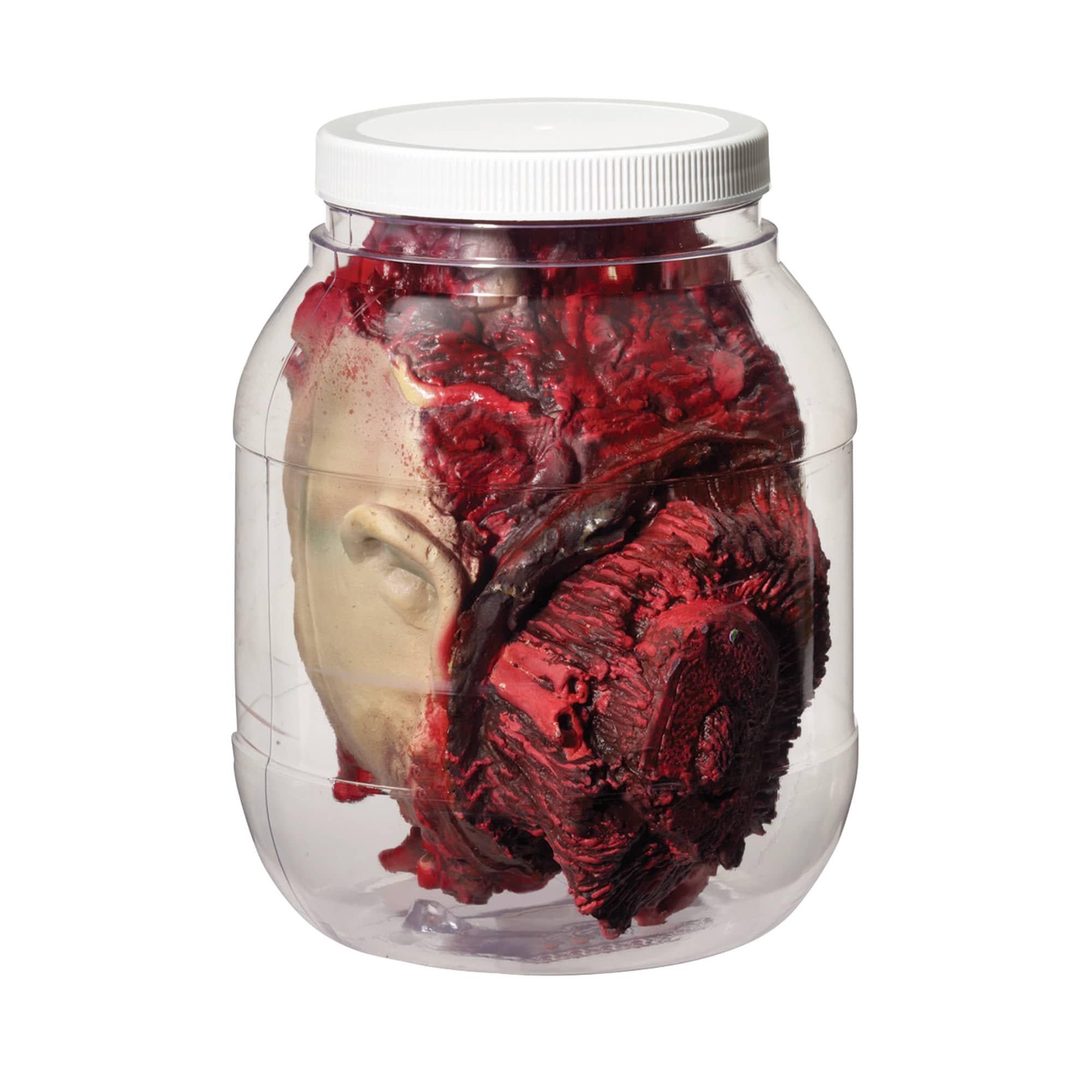 8-inch Bloody Severed Head in Clear Jar - Image 2