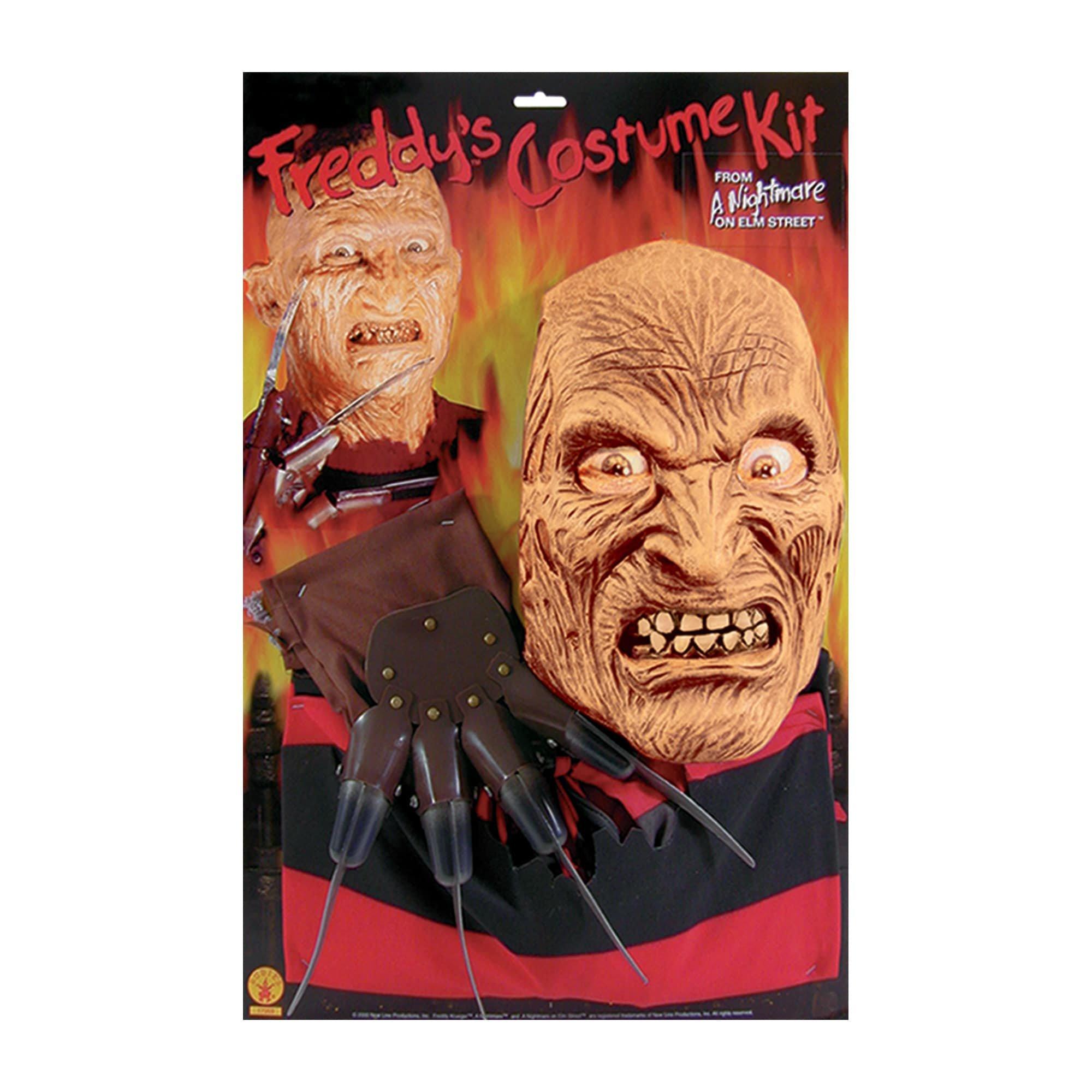 Men's A Nightmare on Elm Street Freddy Krueger Shirt. Mask and Glove Set
