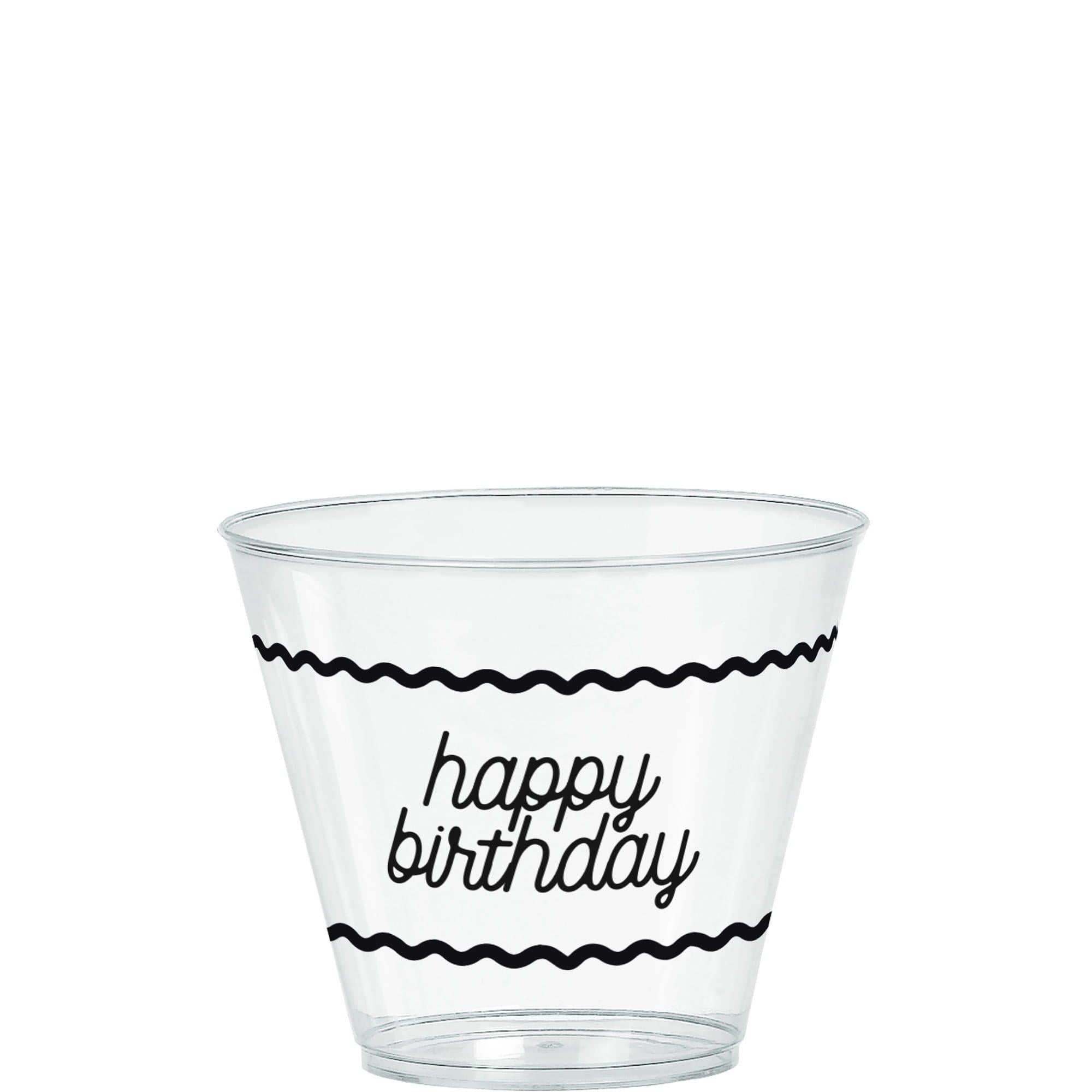 Birthday Chic Plastic Cups. 9oz. 16ct