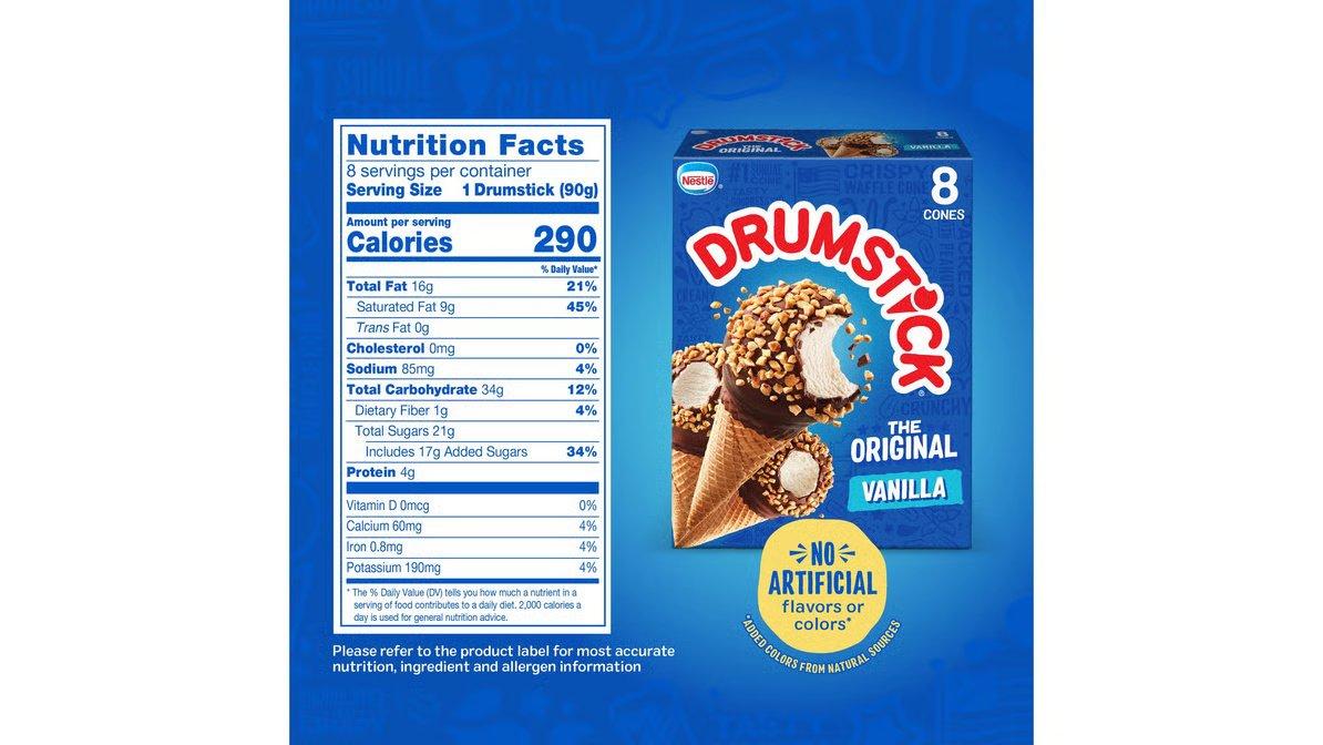 Drumstick Original Sundae Cone Vanilla (4.6 oz x 8 ct) - Image 6