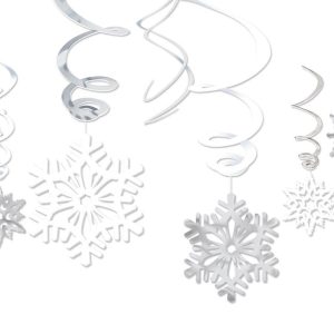 Snowflake Swirl Decorations 12ct
