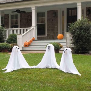 Color-Changing Light-Up Ghost Stakes 3pc