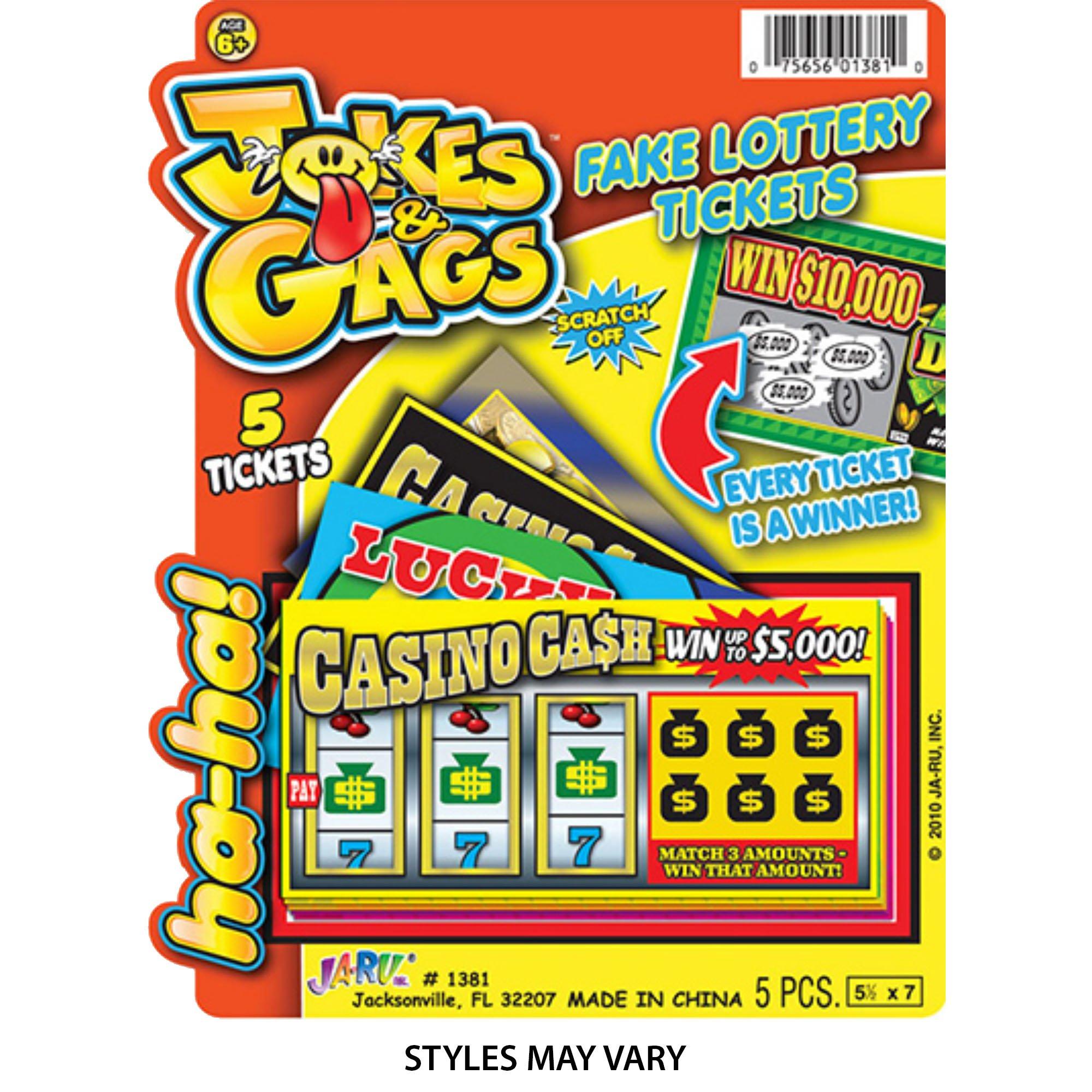 Jokes & Gags Fake Scratcher Lottery Tickets. 5ct - Image 2