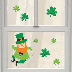 Leprechaun Gel Cling Decals 8ct
