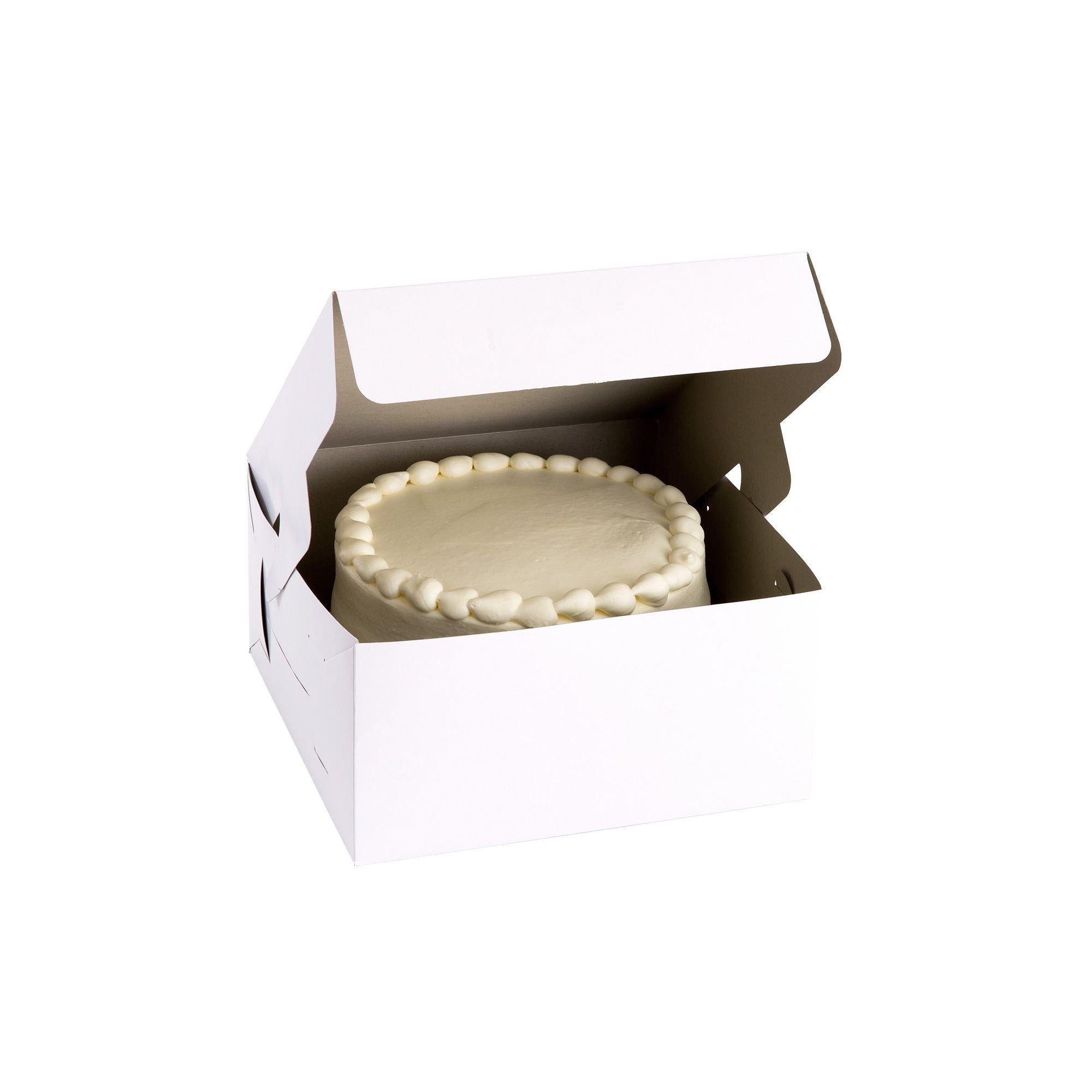 White Square Cake Box. 10in