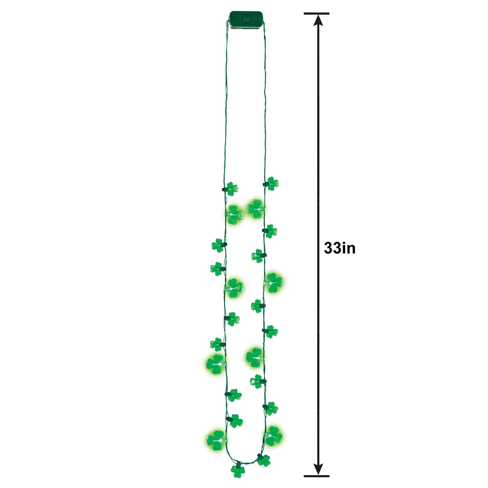 Light-Up LED Shamrock Necklace - Image 3