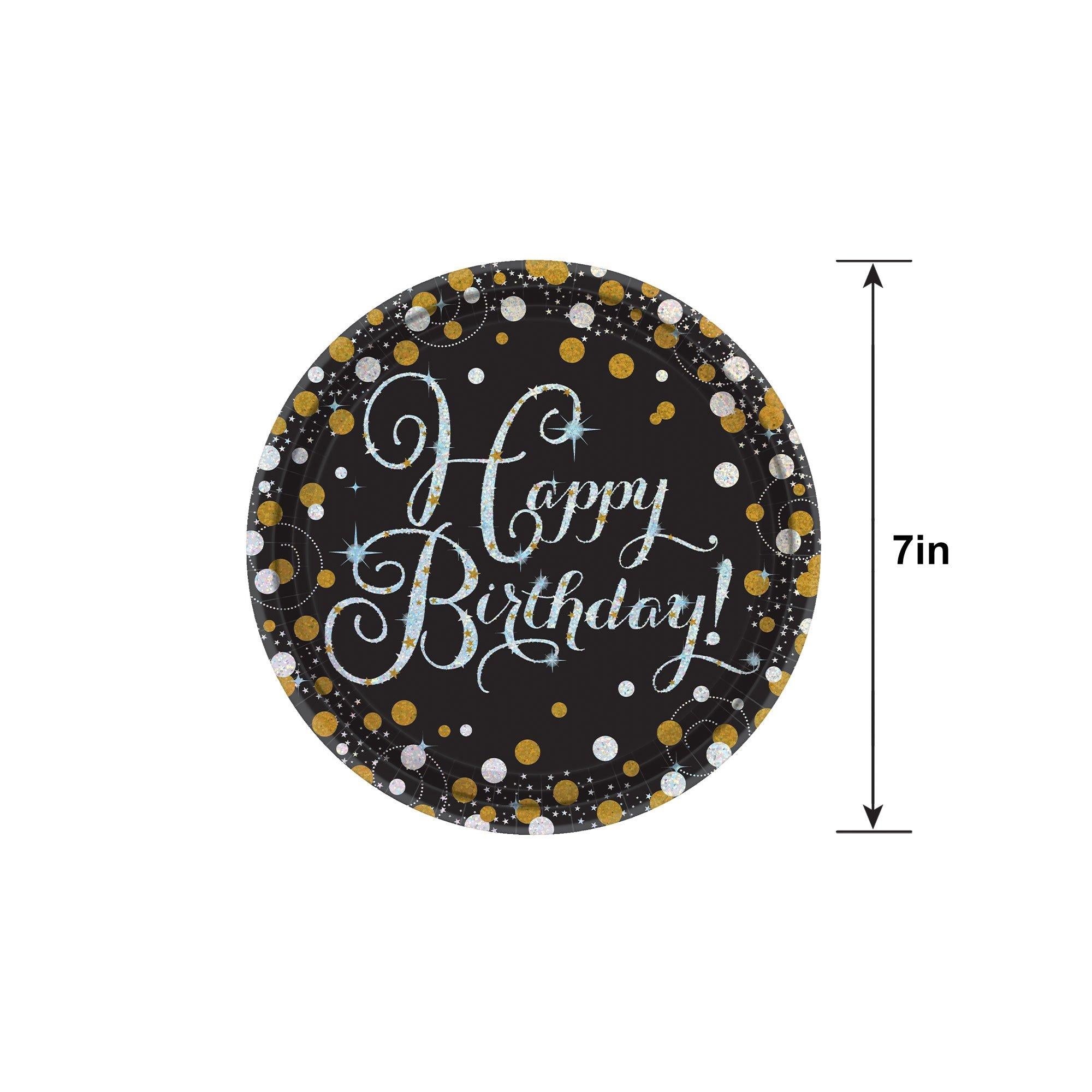 Prismatic Birthday Dessert Plates 8ct - Sparkling Celebration - Image 4