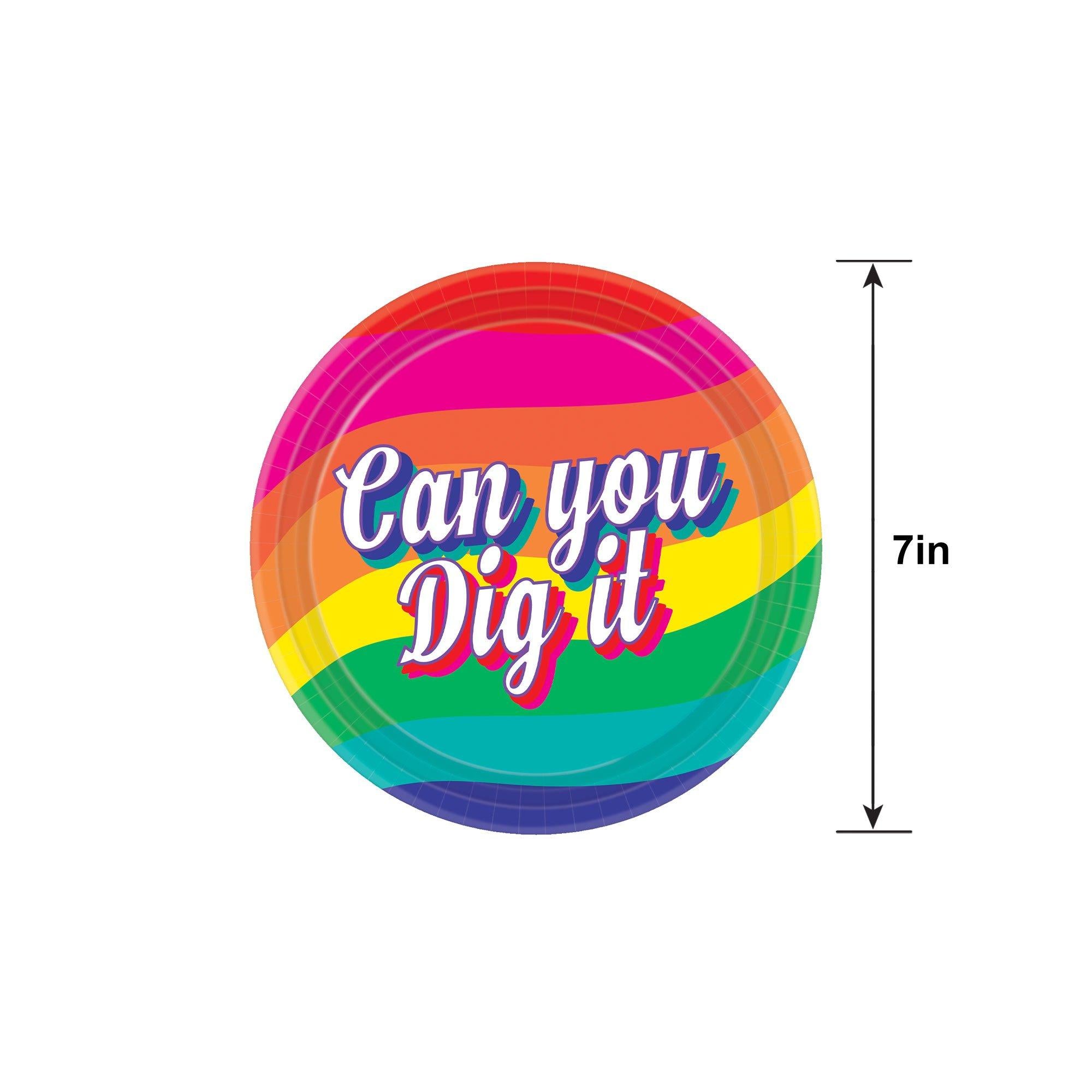 Good Vibes 70s Dessert Plates 8ct - Image 3