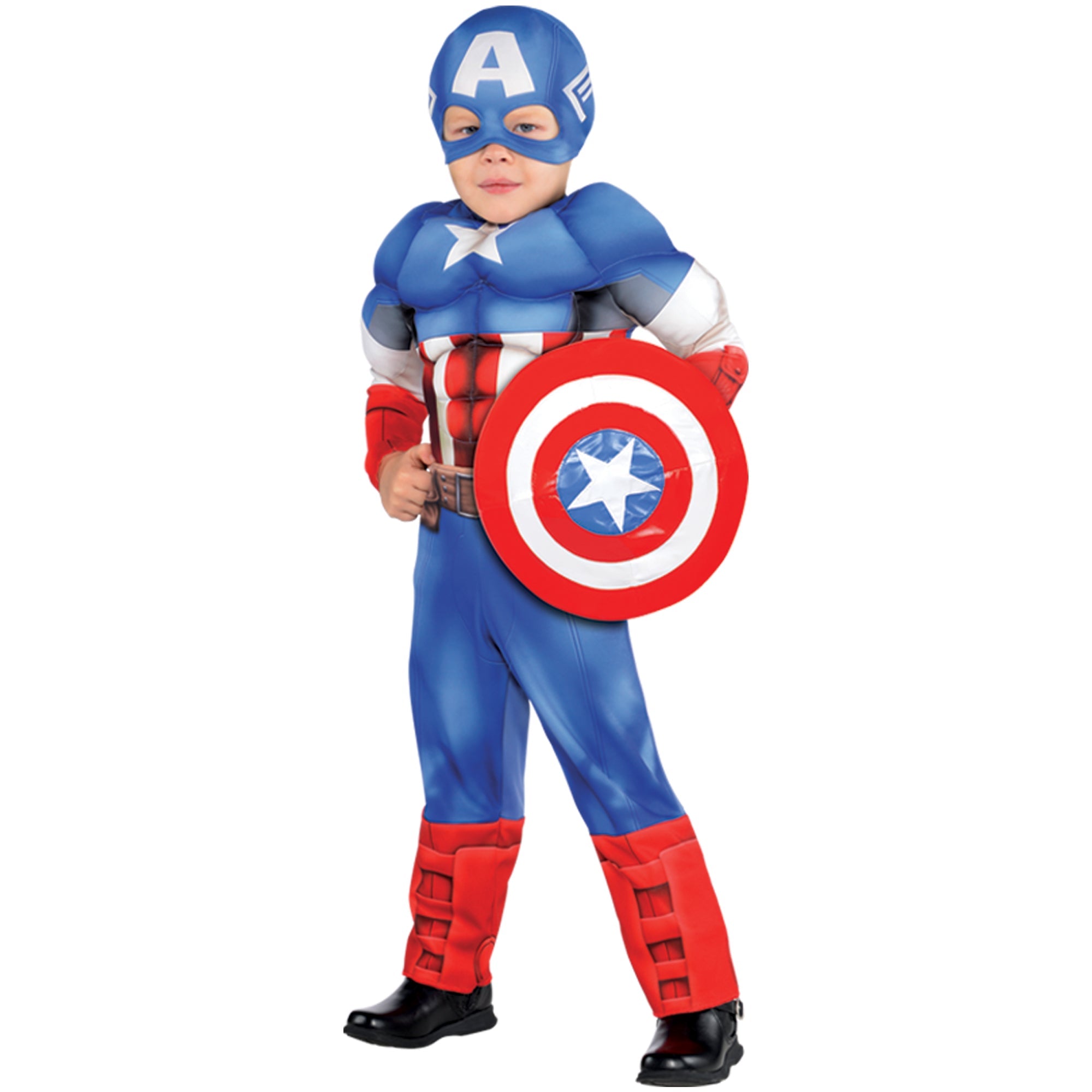 Marvel Captain America Deluxe Muscle Costume for Boys - Image 2