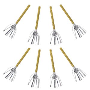 Metallic Gold & Silver Polka Dot Fringe Blowouts 8ct