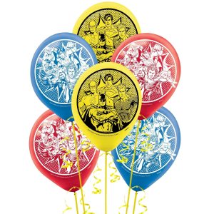 6ct. 12in. Justice League Heroes Unite Latex Balloons