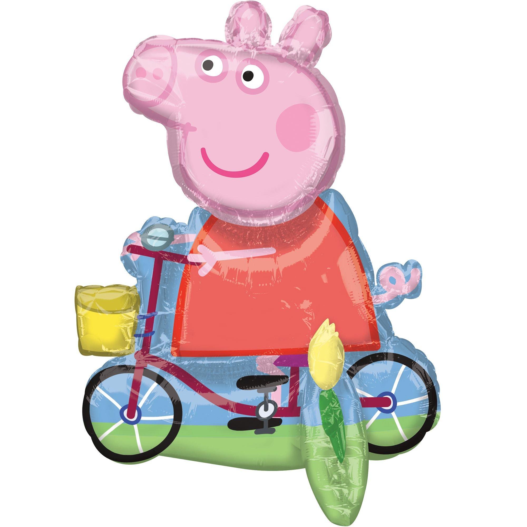 Air-Filled Sitting Peppa Pig Balloon. 22in