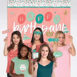 Happy Cake Day Birthday Photo Booth Kit 16pc