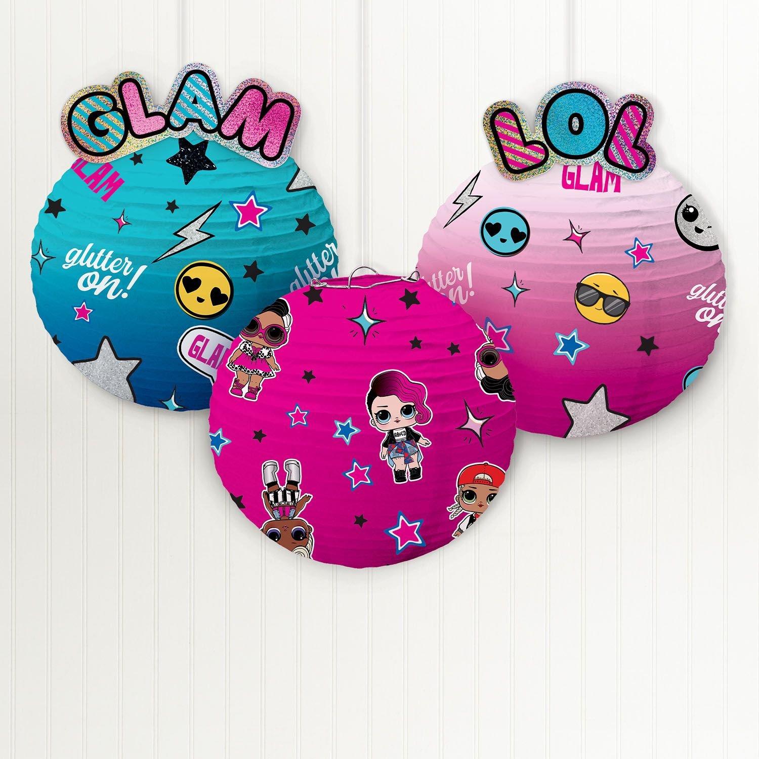 L.O.L. Surprise! Together 4-Eva Glam Paper Lanterns. 9.5in. 3ct