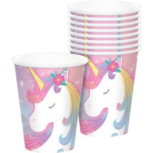 Enchanted Unicorn Paper Cups. 9oz. 8ct