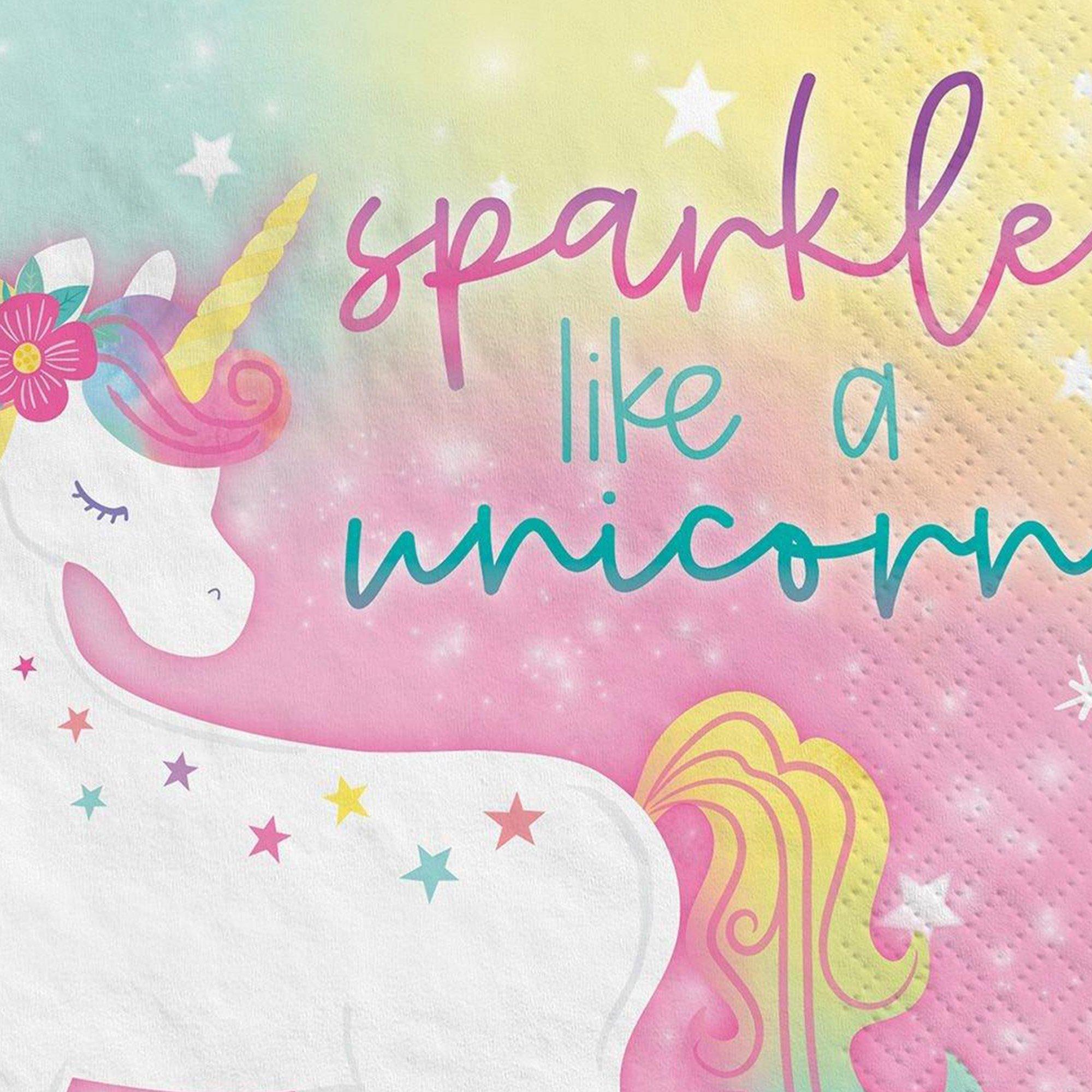 Enchanted Unicorn Paper Lunch Napkins. 6.5in. 16ct - Image 2