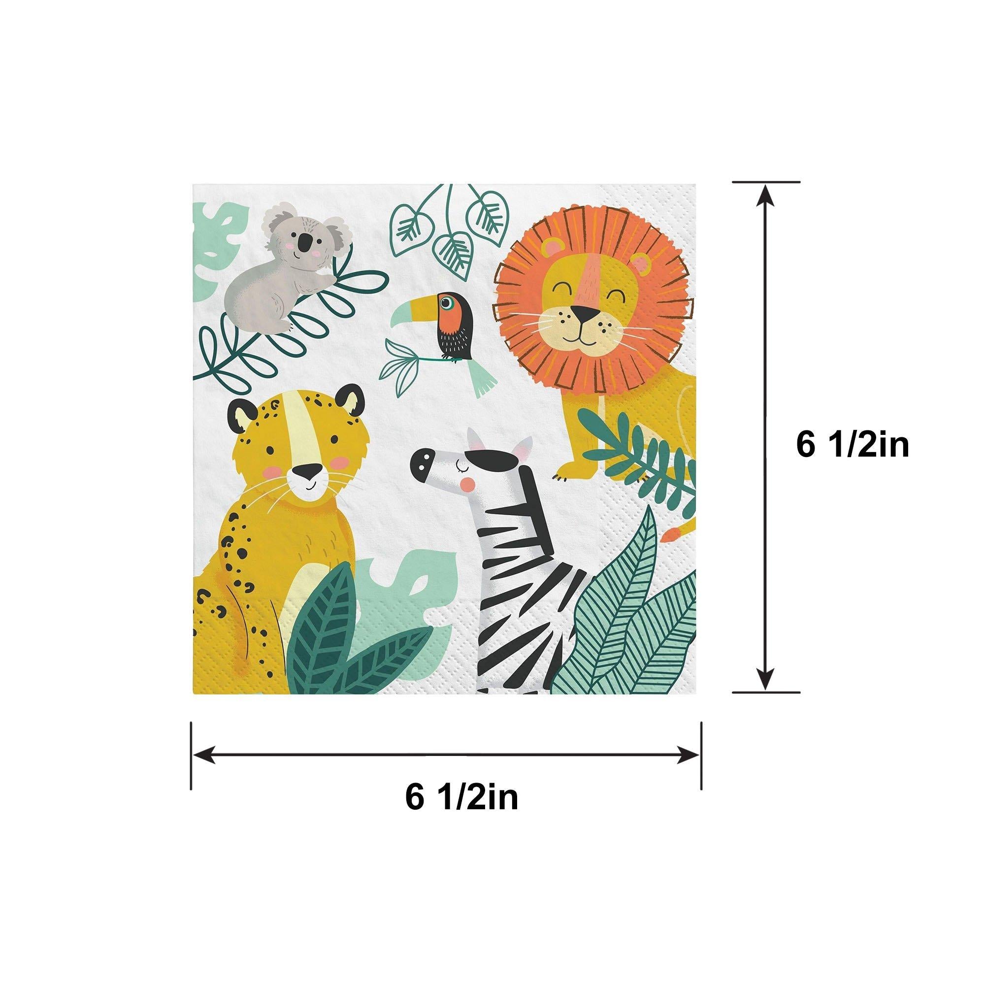 Get Wild Jungle Paper Lunch Napkins. 6.5in. 16ct - Image 5