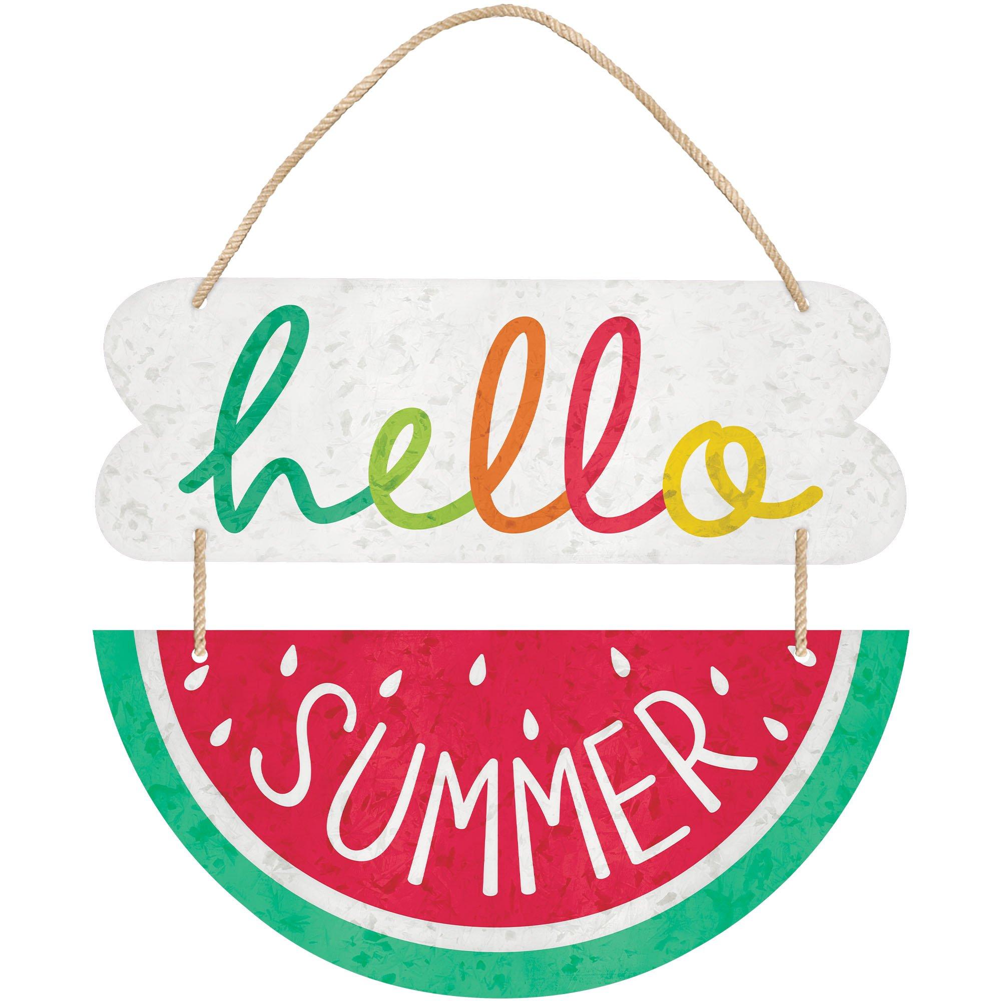 Hello Summer Metal Stacked Sign. 10.3in x 13in - Image 2