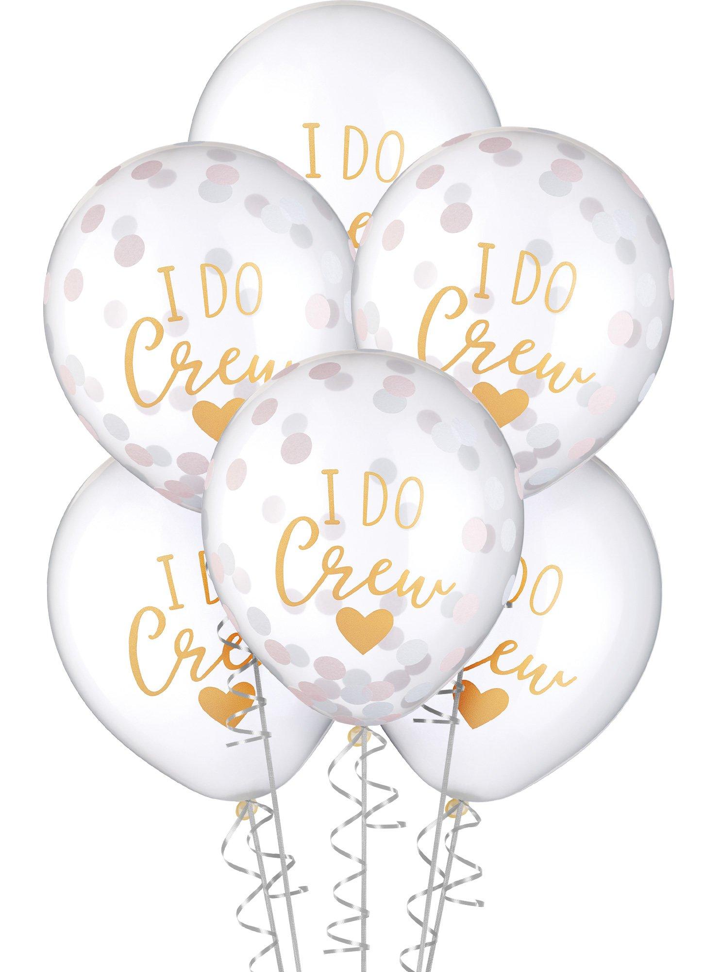 6ct. 12in. Confetti I Do Crew Wedding Balloons
