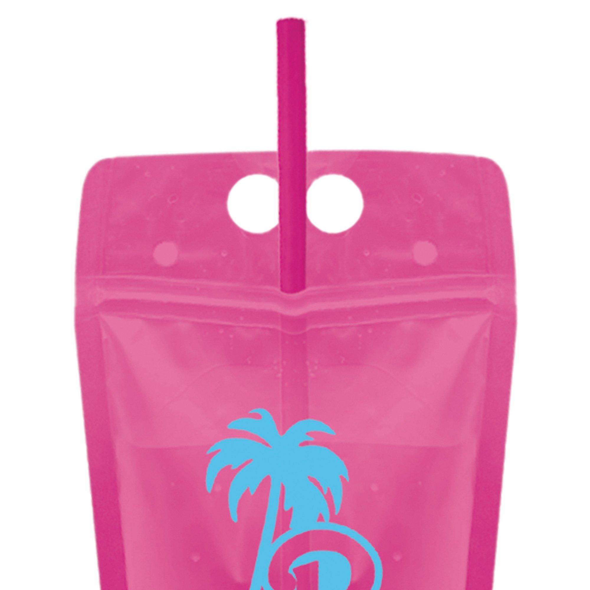 Malibu Barbie Plastic Drink Pouches. 16.9oz. 8ct - Image 3