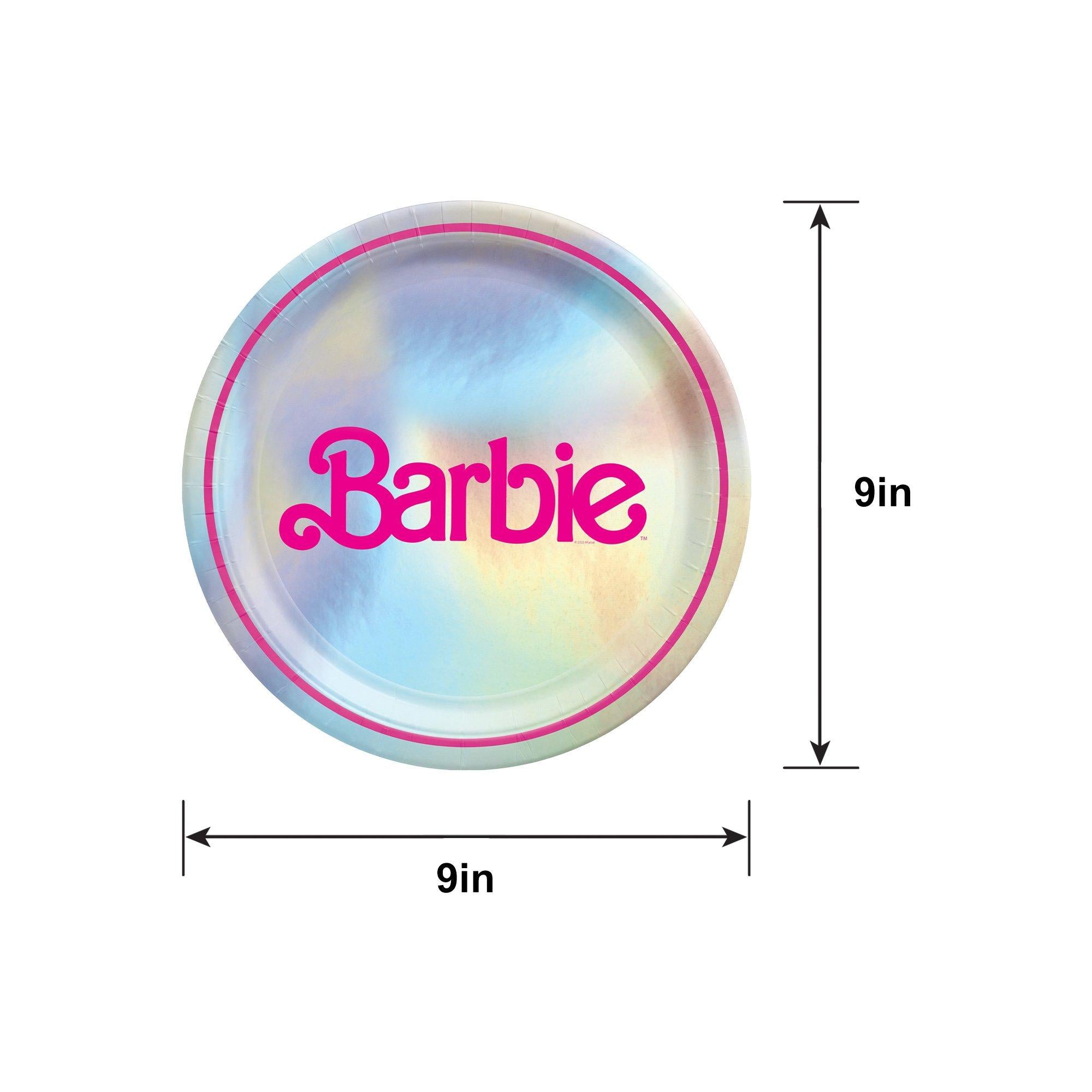 Metallic Malibu Barbie Paper Lunch Plates. 9in. 8ct - Image 5