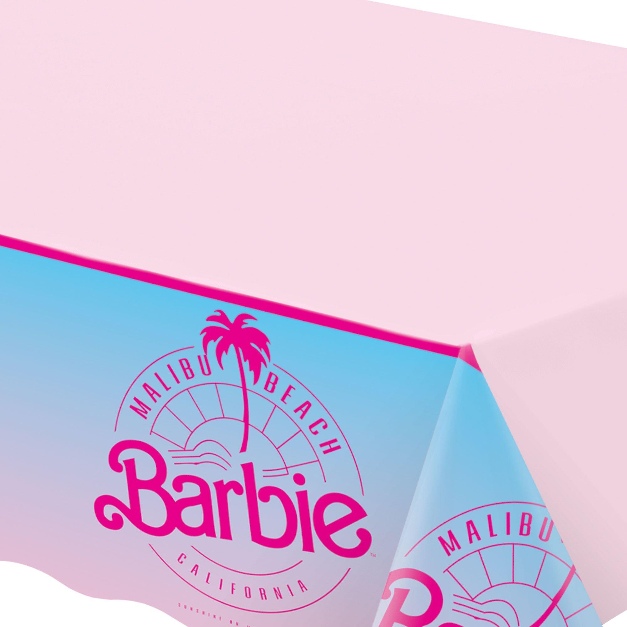 Malibu Barbie Plastic Table Cover. 54in x 96in - Image 3