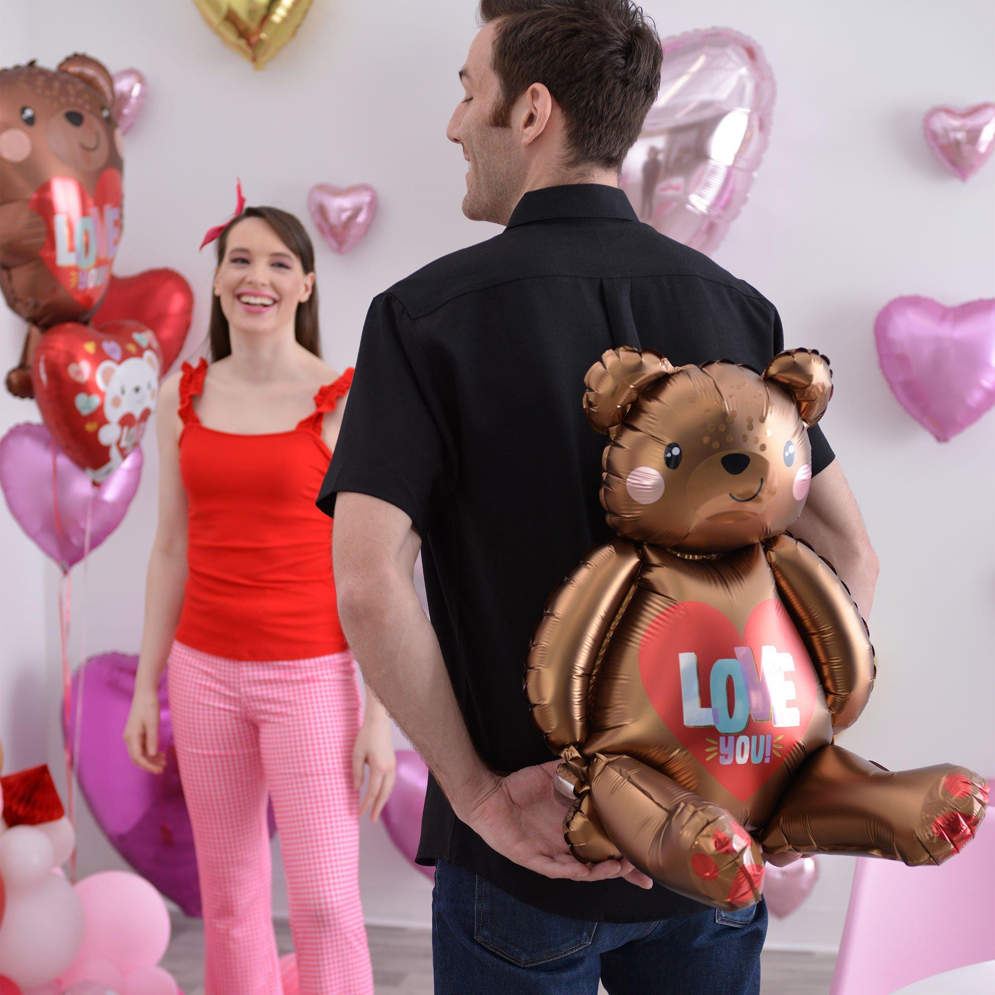 Air-Filled Sitting Love You Bear Balloon. 20in - Image 4