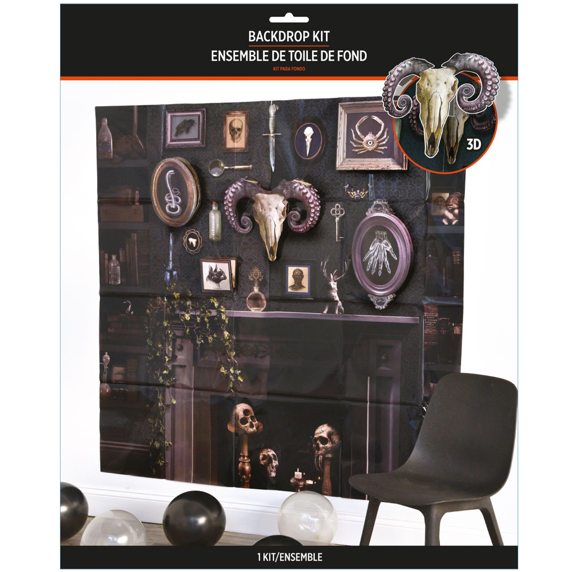 3D Dark Academia Plastic Scene Setter with Add-Ons. 5.4ft x 5.4ft - Image 4