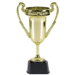 Gold Jumbo Trophy with Black Base. 9in