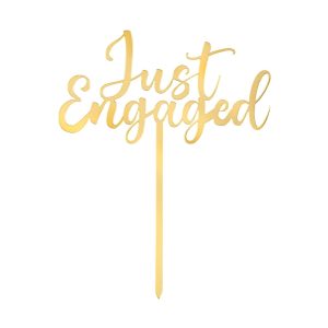 Just Engaged Acrylic Cake Topper