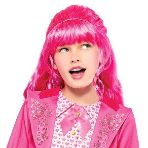 Disney Descendants Wicked Wonderland Pink Girls Wig