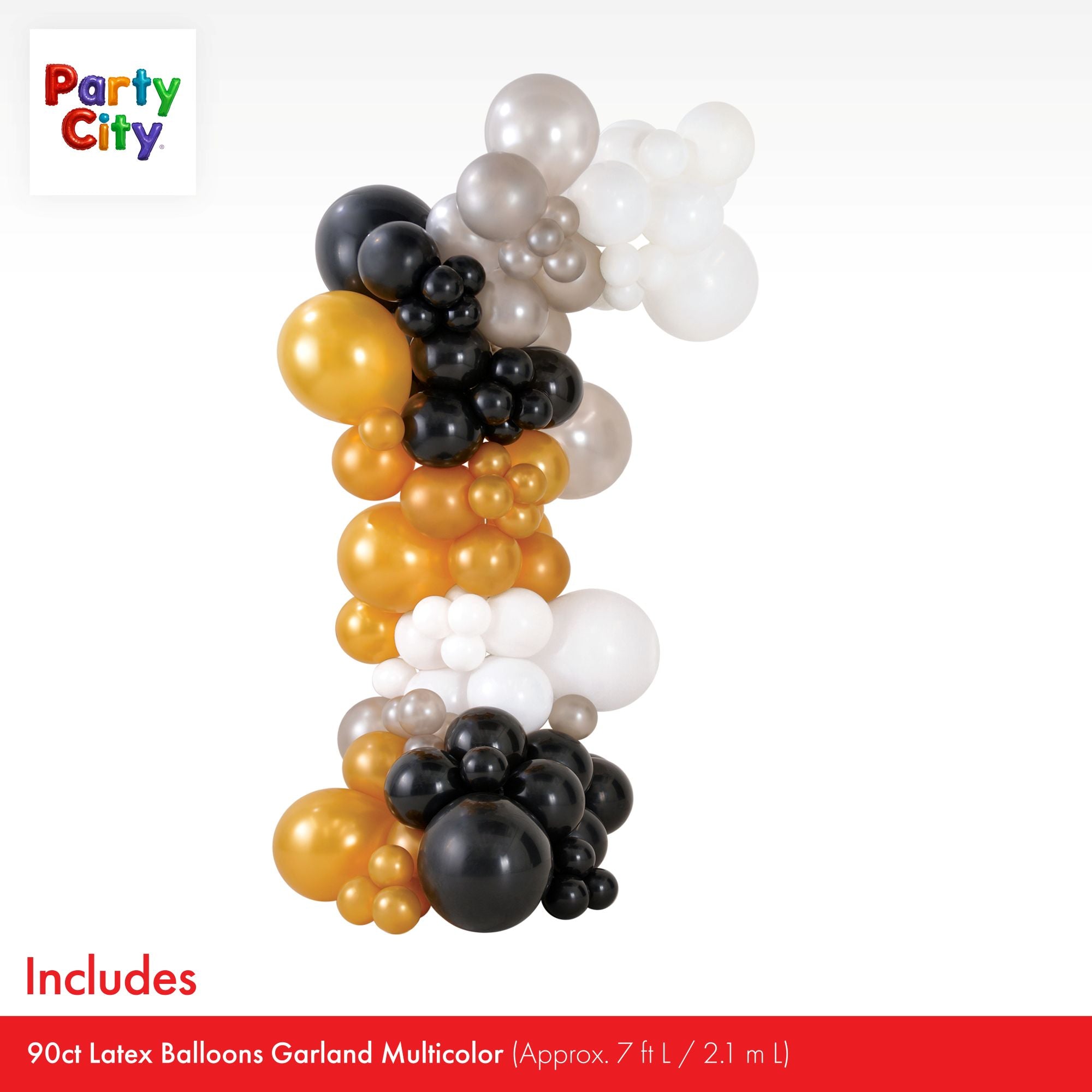 Air-Filled Latex Balloons Garland Multi Color. 90pc - Image 5