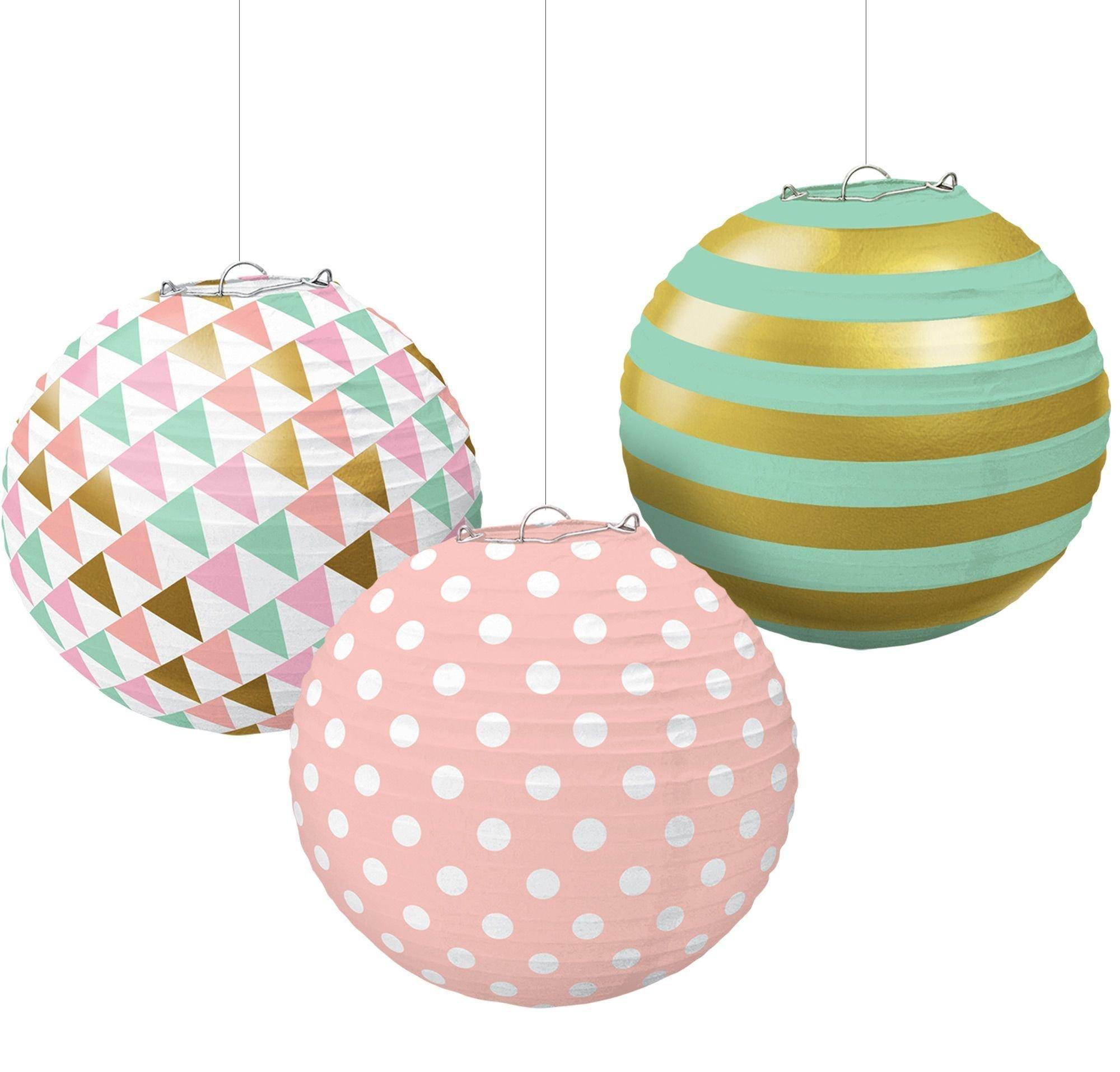 Paper Lanterns. 3ct. Assorted Colors - Image 8