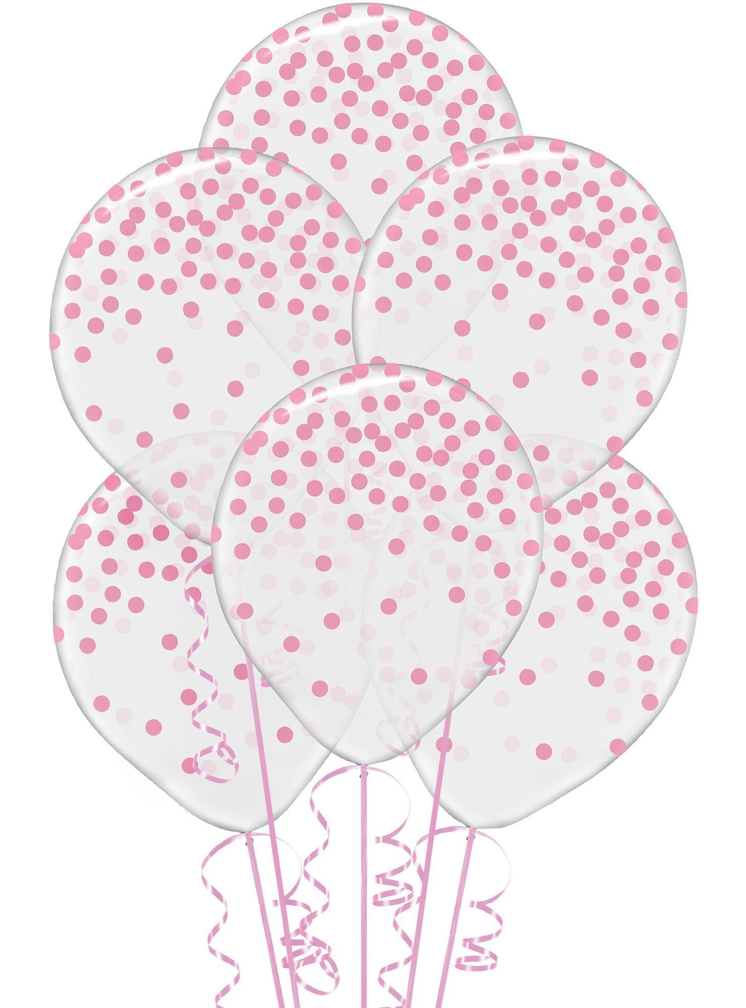 Transparent & Dot Balloons - 12in. 6ct. Assorted Colors - Image 3