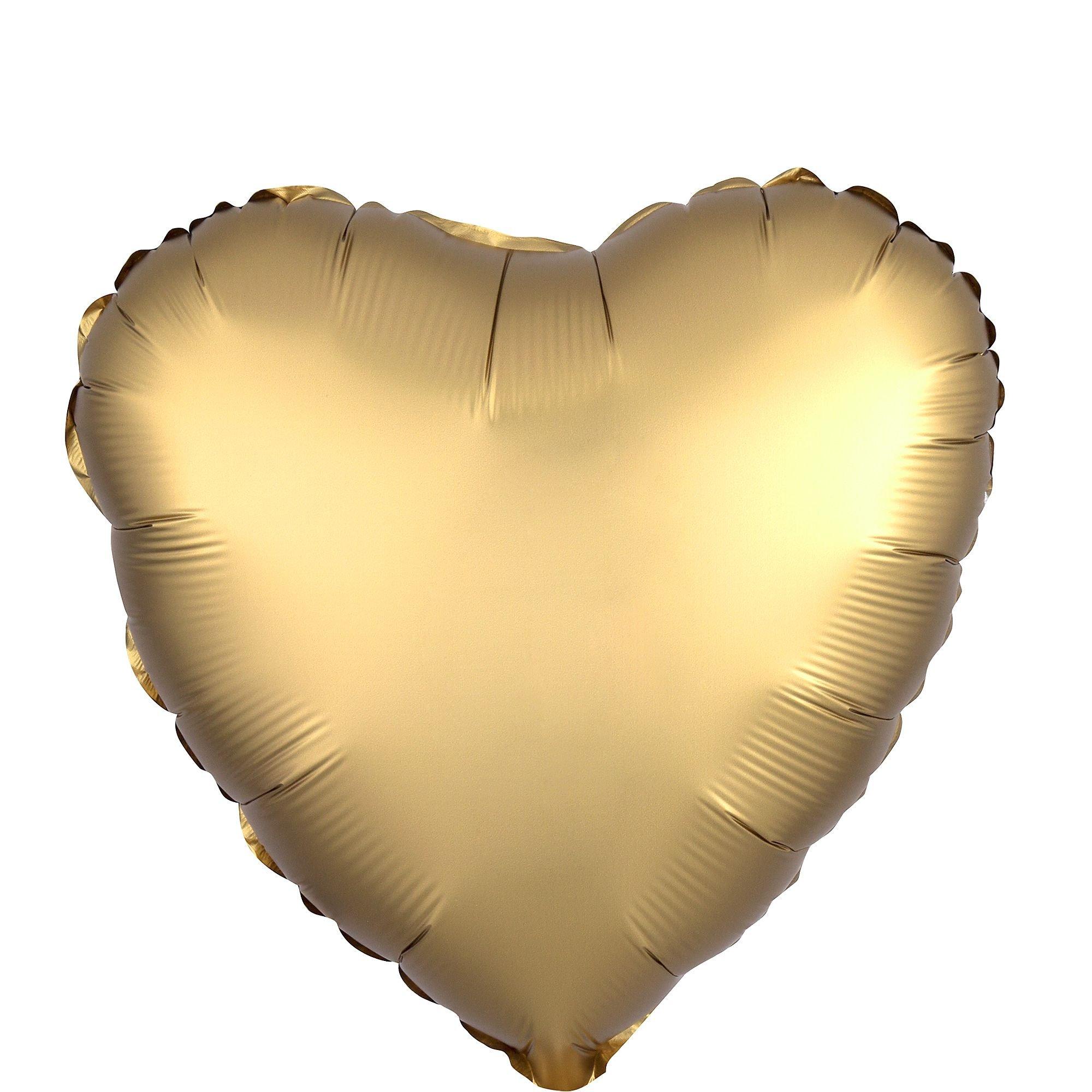 Satin Heart Balloon. 17in. Assorted Colors - Image 4