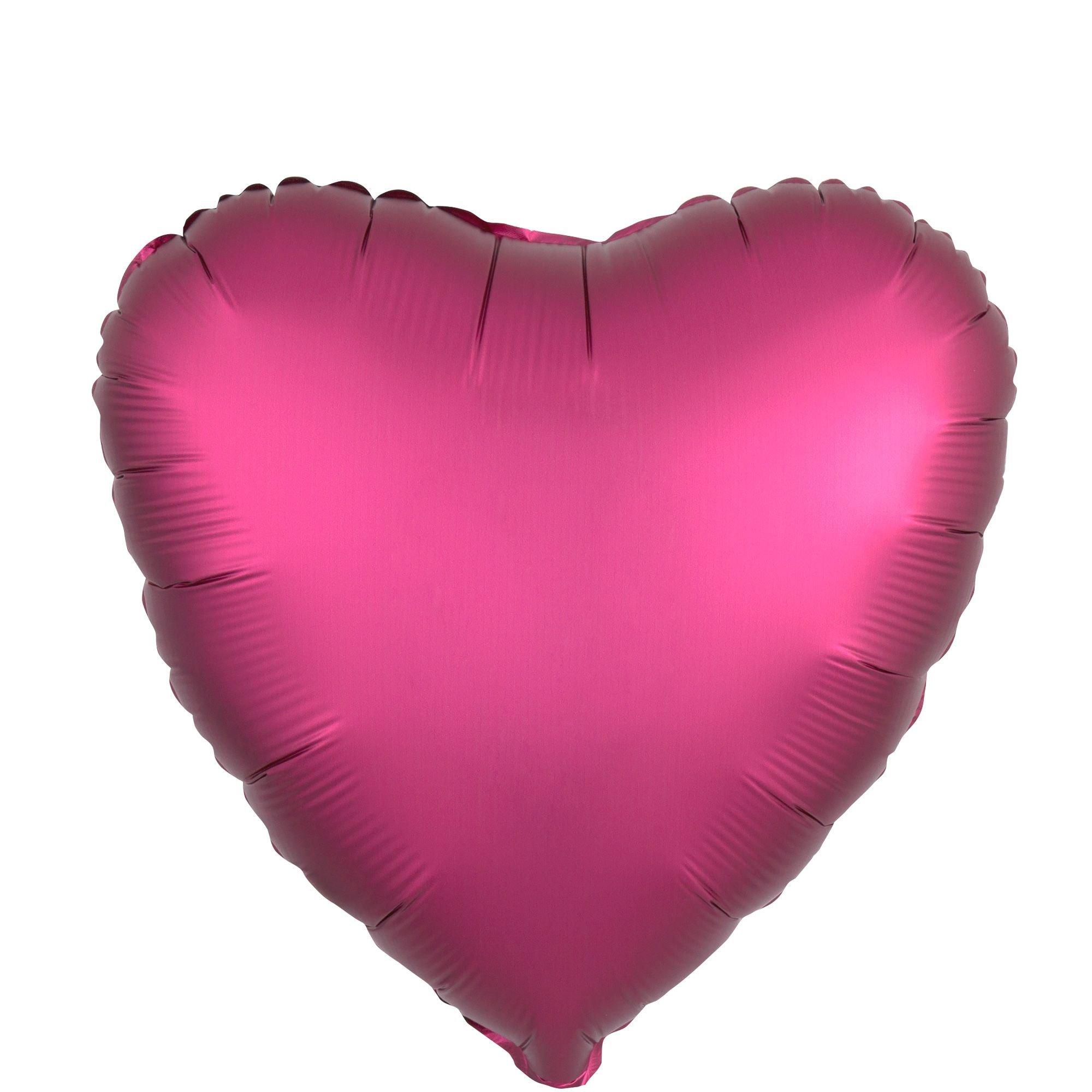 Satin Heart Balloon. 17in. Assorted Colors - Image 9
