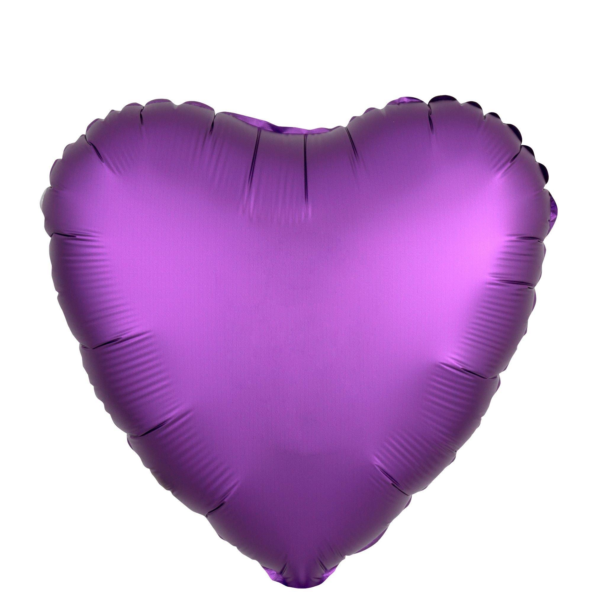 Satin Heart Balloon. 17in. Assorted Colors - Image 15