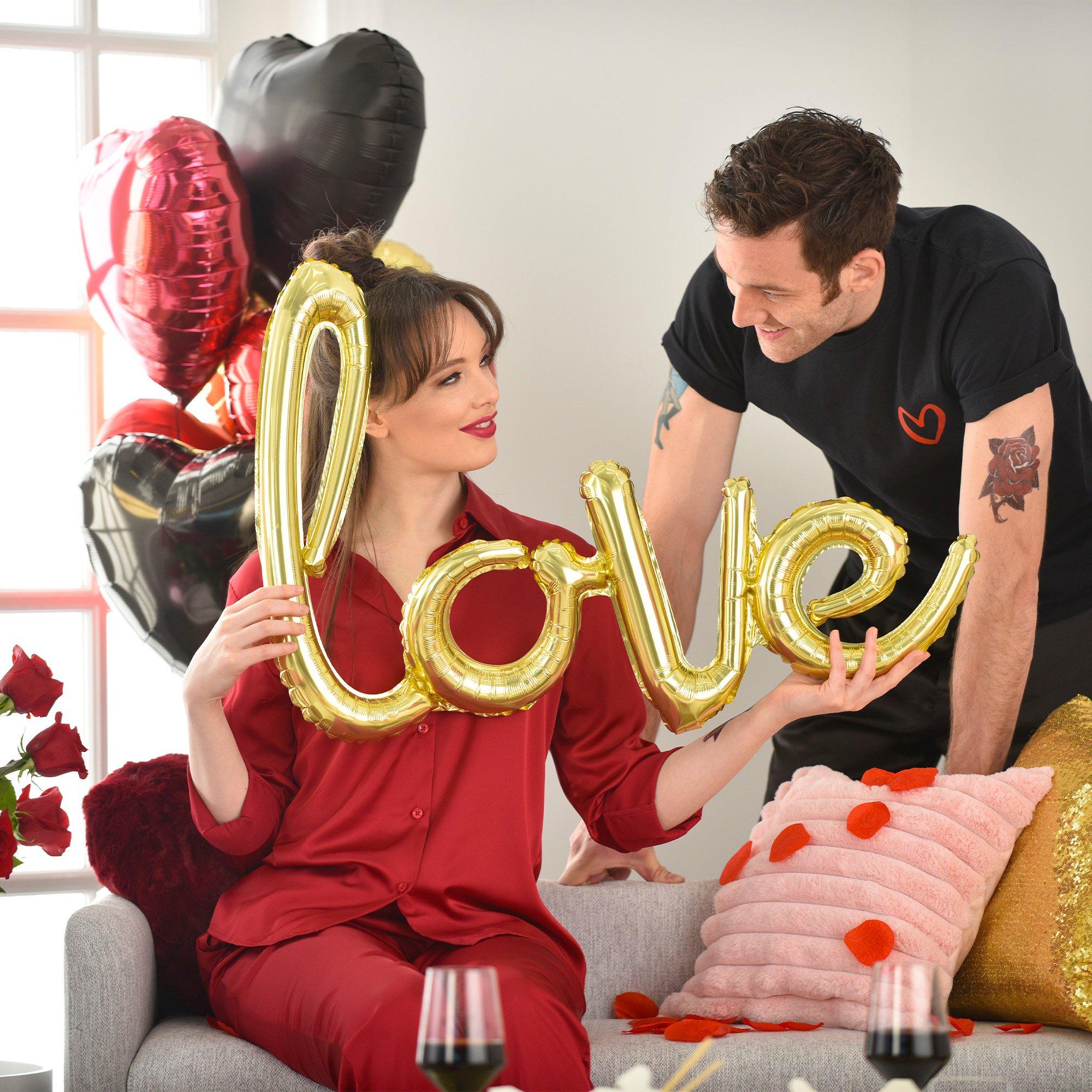 Satin Heart Balloon. 17in. Assorted Colors - Image 19