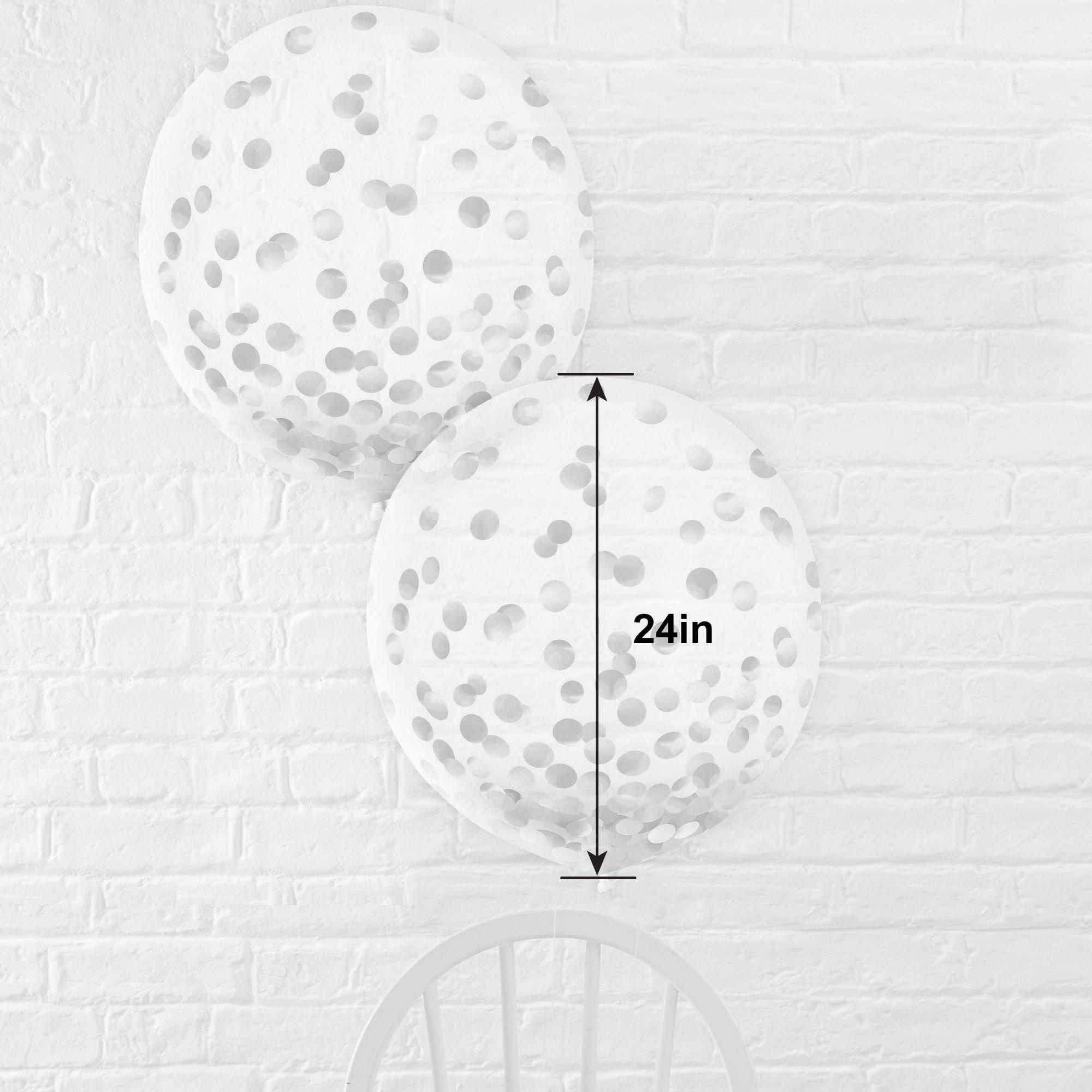 Metallic Confetti Balloons - 24in. 2ct. Assorted Colors - Image 3