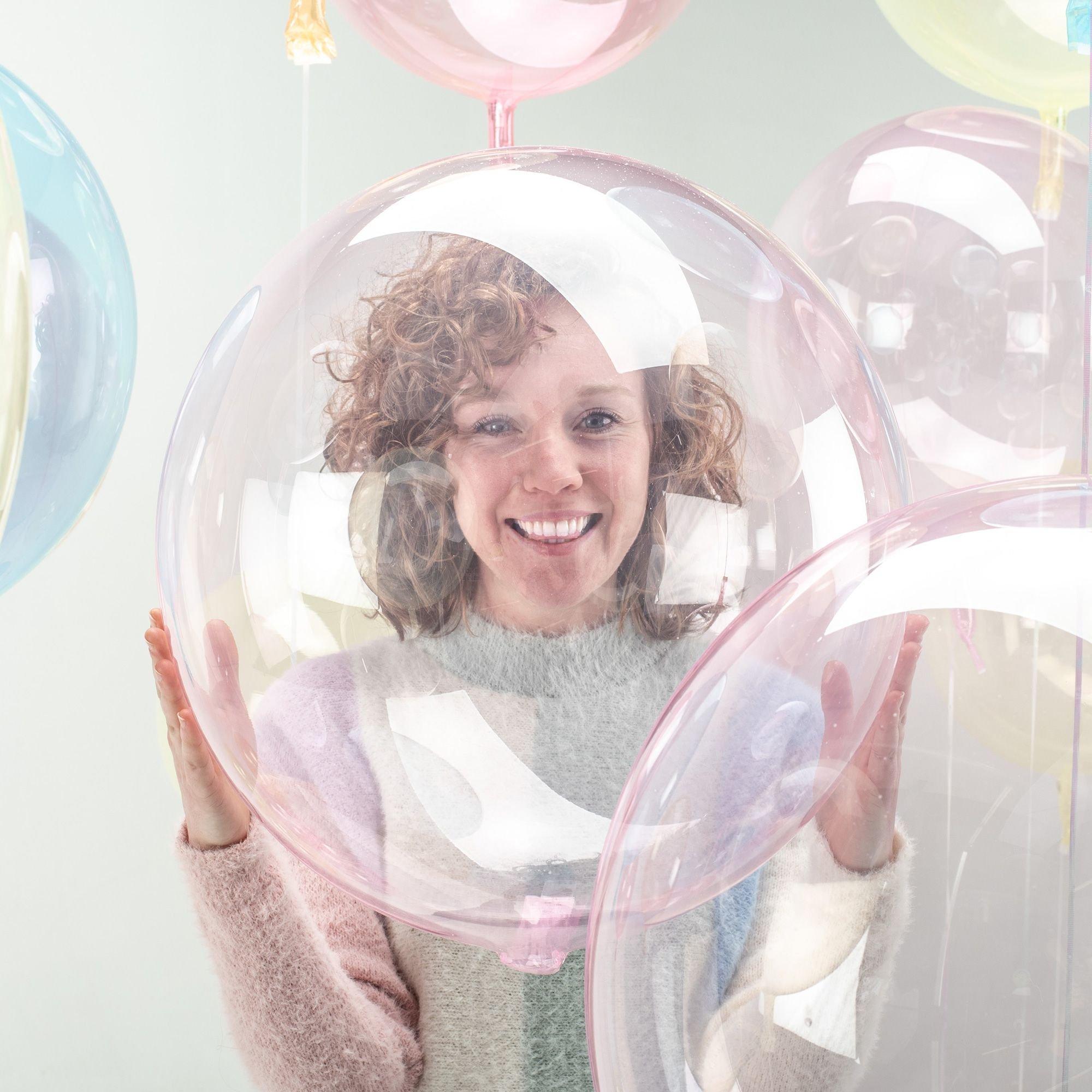 Clear Plastic Balloon. 18in - Crystal Clearz. Assorted Colors - Image 4
