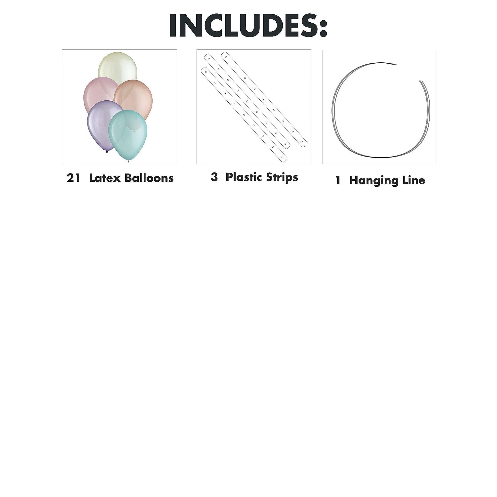 Air-Filled Latex Balloon Chandelier Sphere Kit. Assorted Colors - Image 20