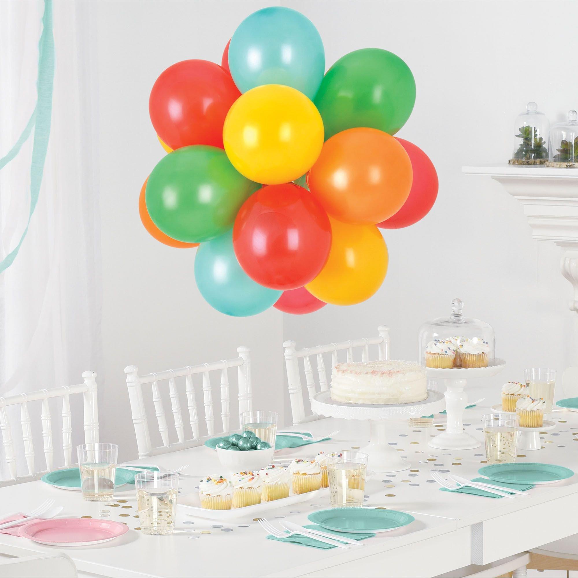 Air-Filled Latex Balloon Chandelier Sphere Kit. Assorted Colors - Image 28
