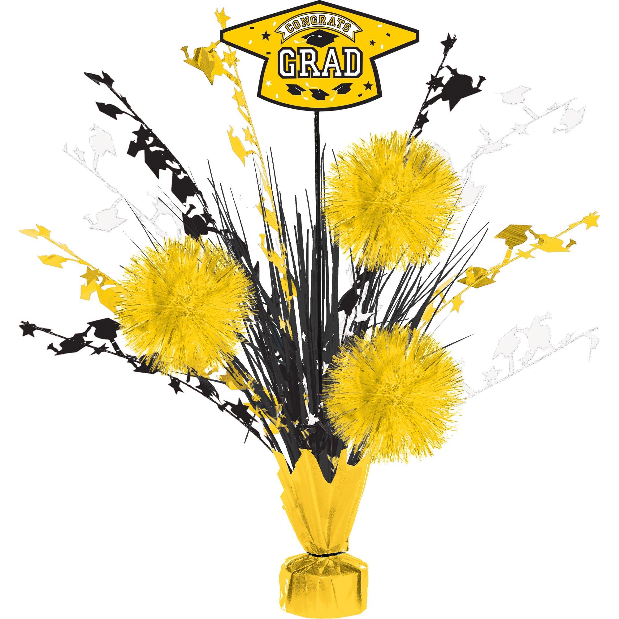 Congrats Grad Tinsel Burst Spray Centerpiece. 18in. Assorted Colors - Image 11