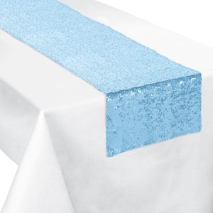 Sequin Table Runner. 13in x 72in - Oh Baby!. Assorted Colors