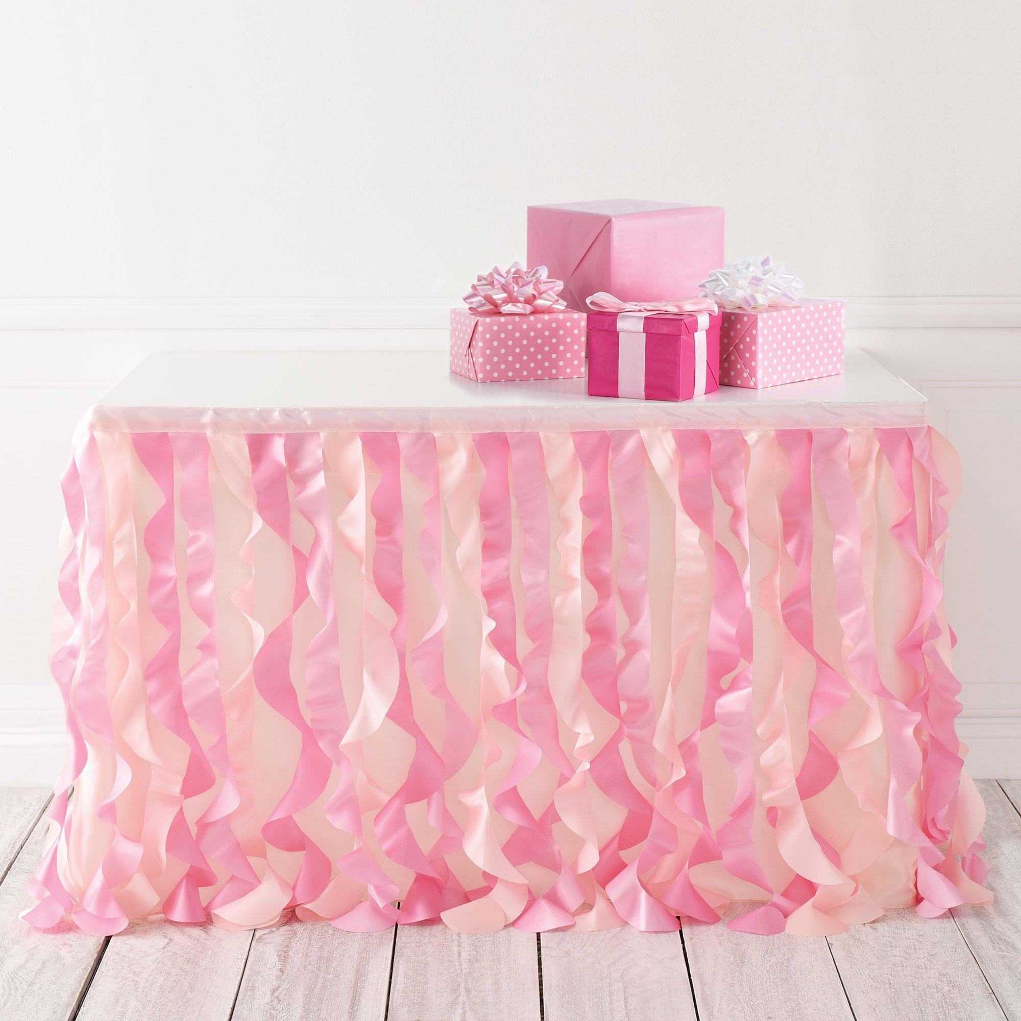 Fabric Ruffle Table Skirt. 30in x 72in - Oh Baby!. Assorted Colors - Image 3