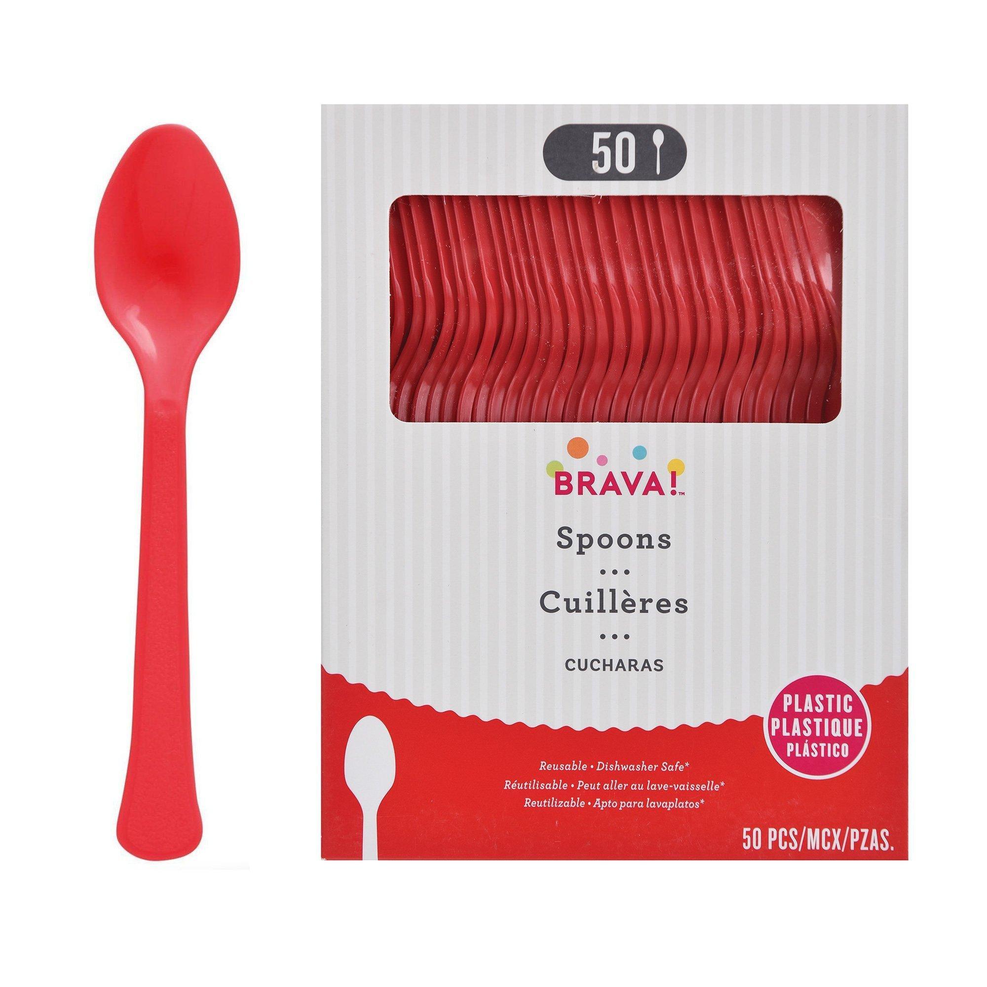 Plastic Spoons. Assorted Colors - Image 13