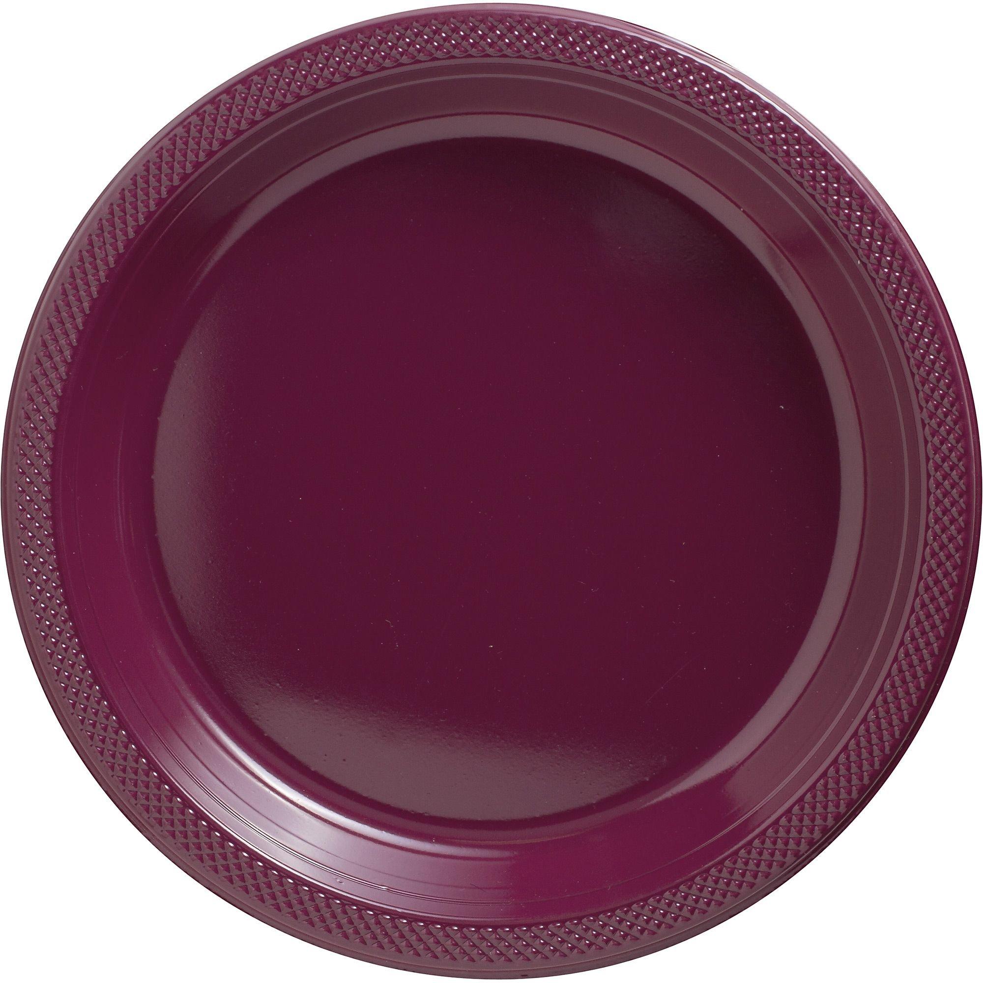 Plastic Dinner Plates. 10.25in. Assorted Colors. Multiple Counts - Image 2