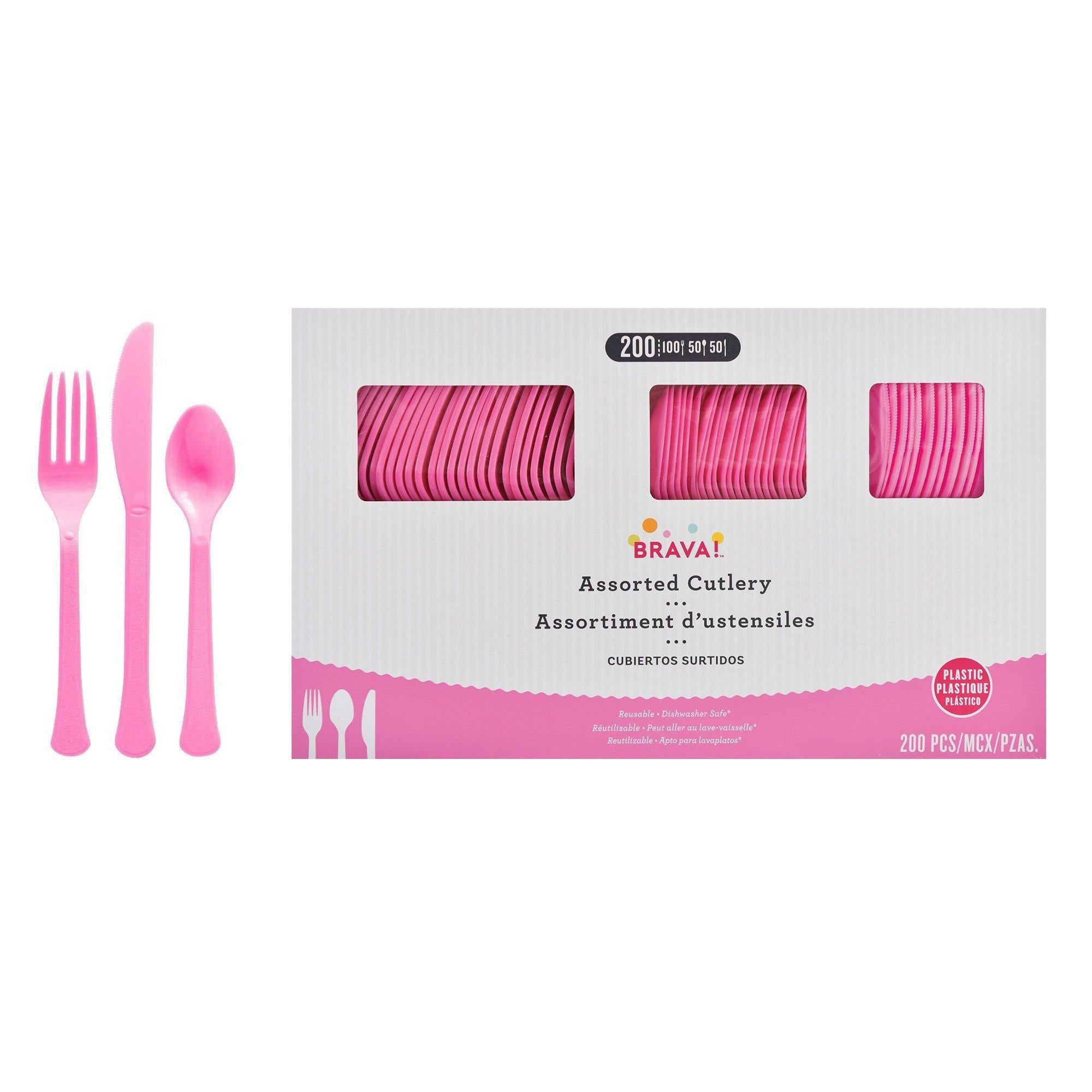 Plastic Cutlery Set. Assorted Colors. Multiple Guest Counts - Image 11