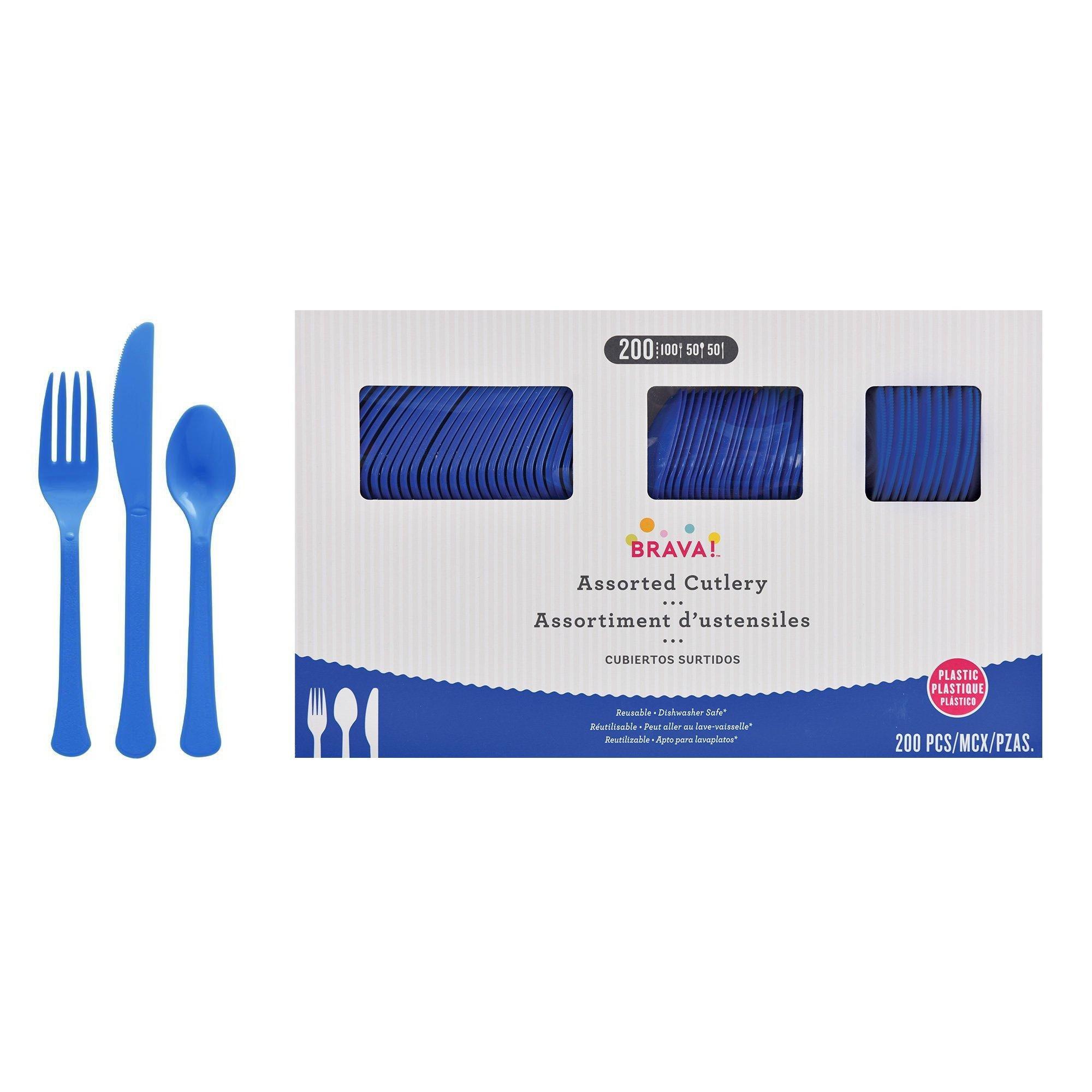Plastic Cutlery Set. Assorted Colors. Multiple Guest Counts - Image 29